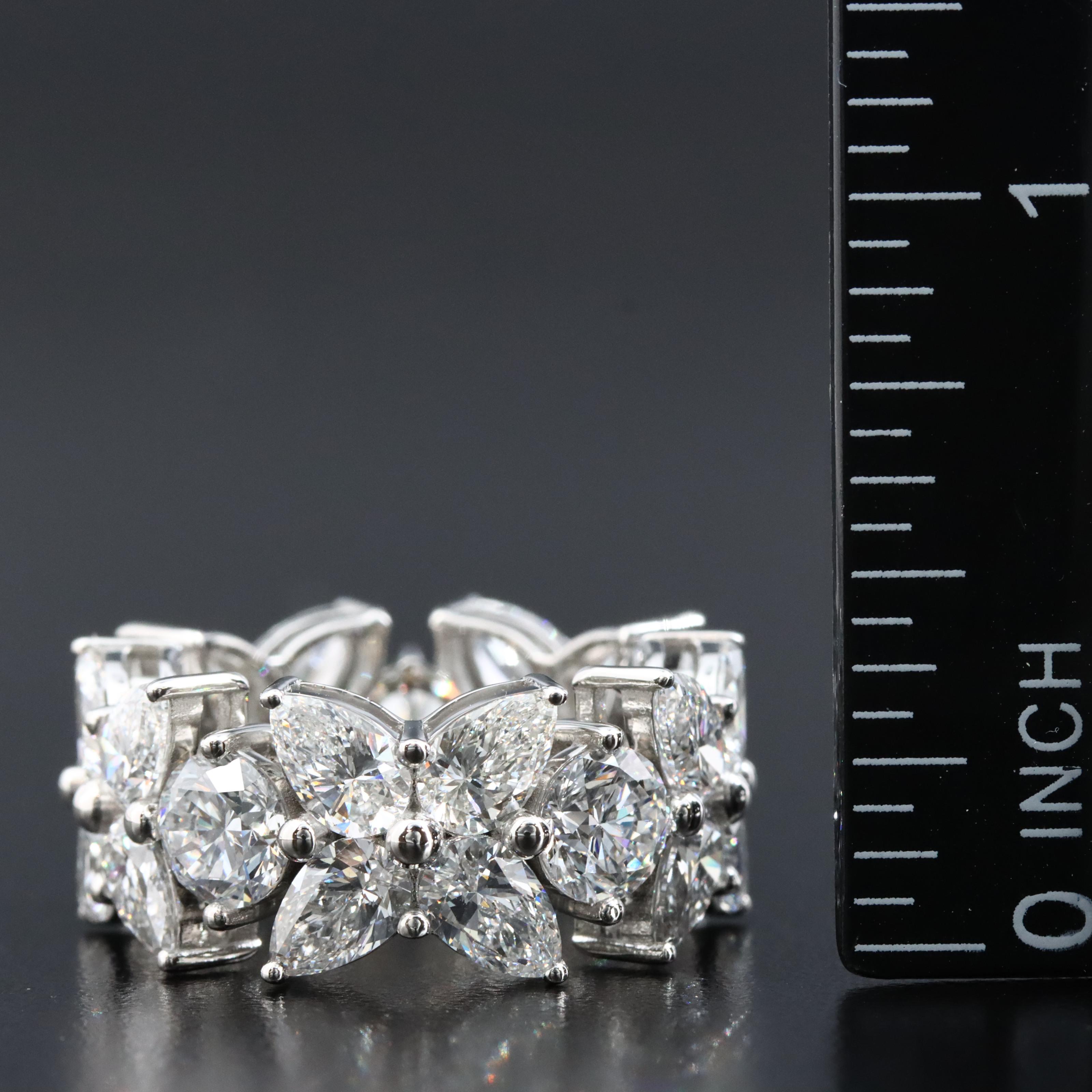 Platinum 9.75 CTW Lab Grown Diamond Eternity Band