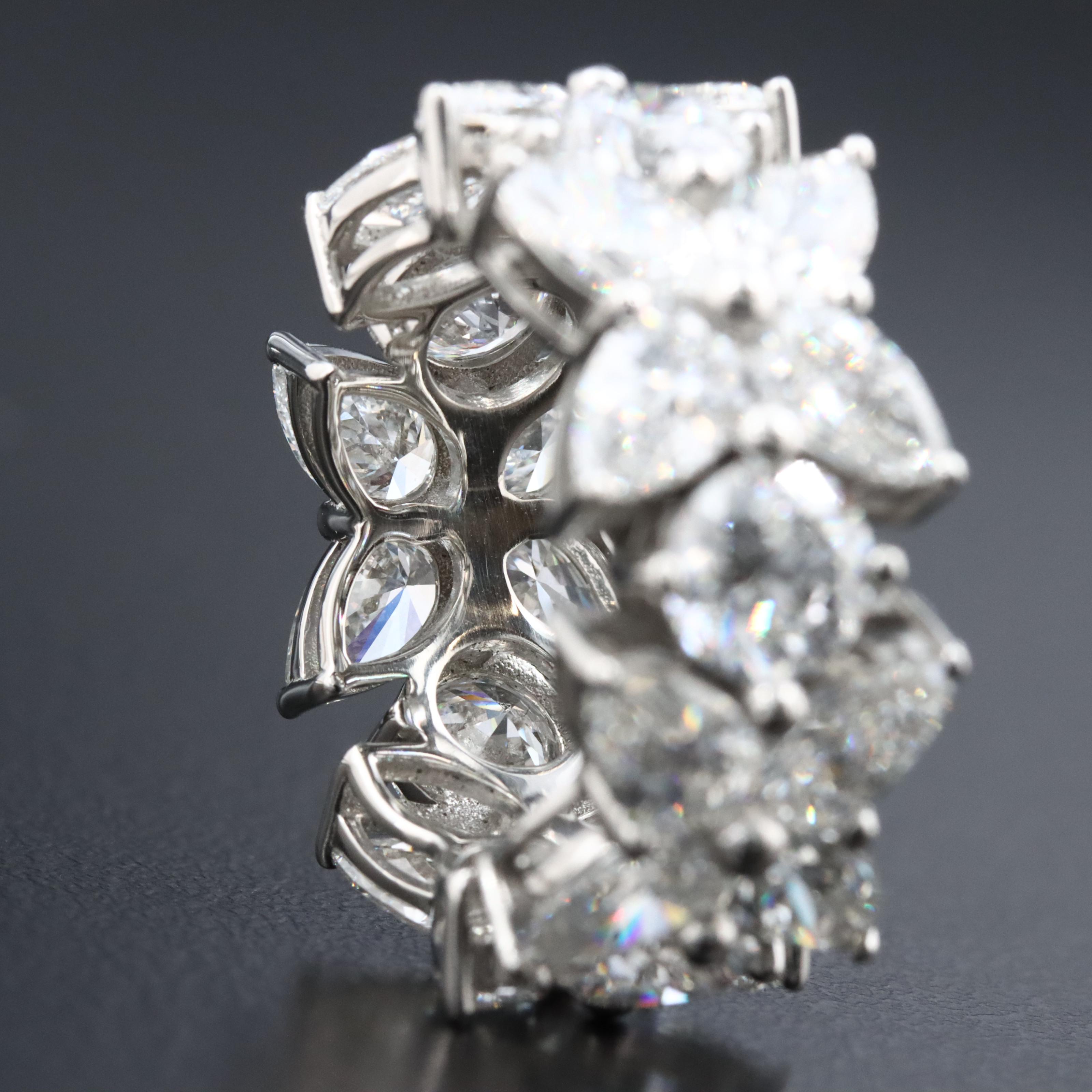 Platinum 9.75 CTW Lab Grown Diamond Eternity Band