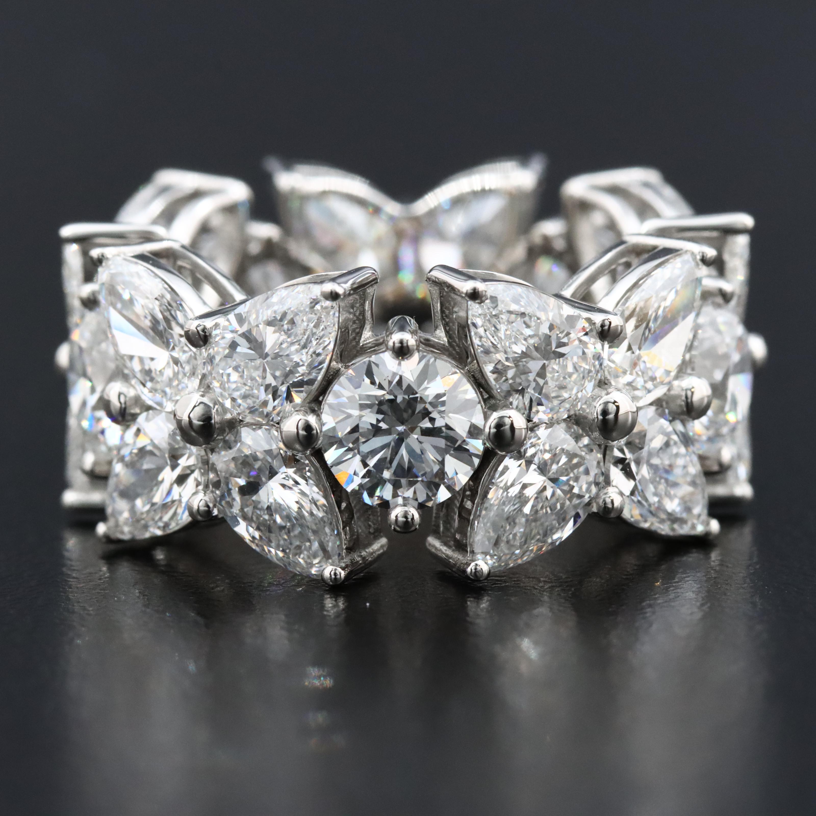 Platinum 9.75 CTW Lab Grown Diamond Eternity Band