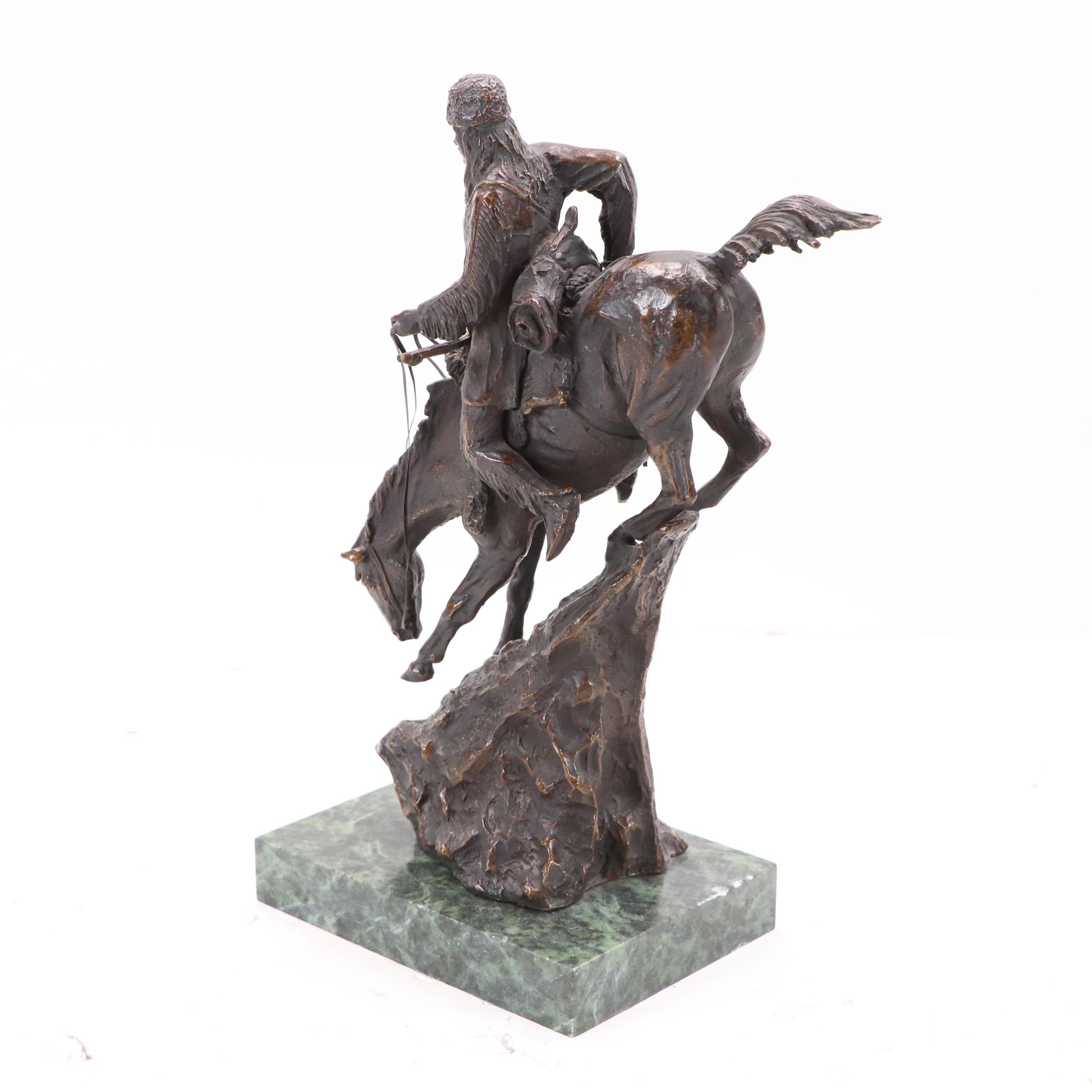 After Frederick Remington Bronze Sculpture "The Mountain Man"