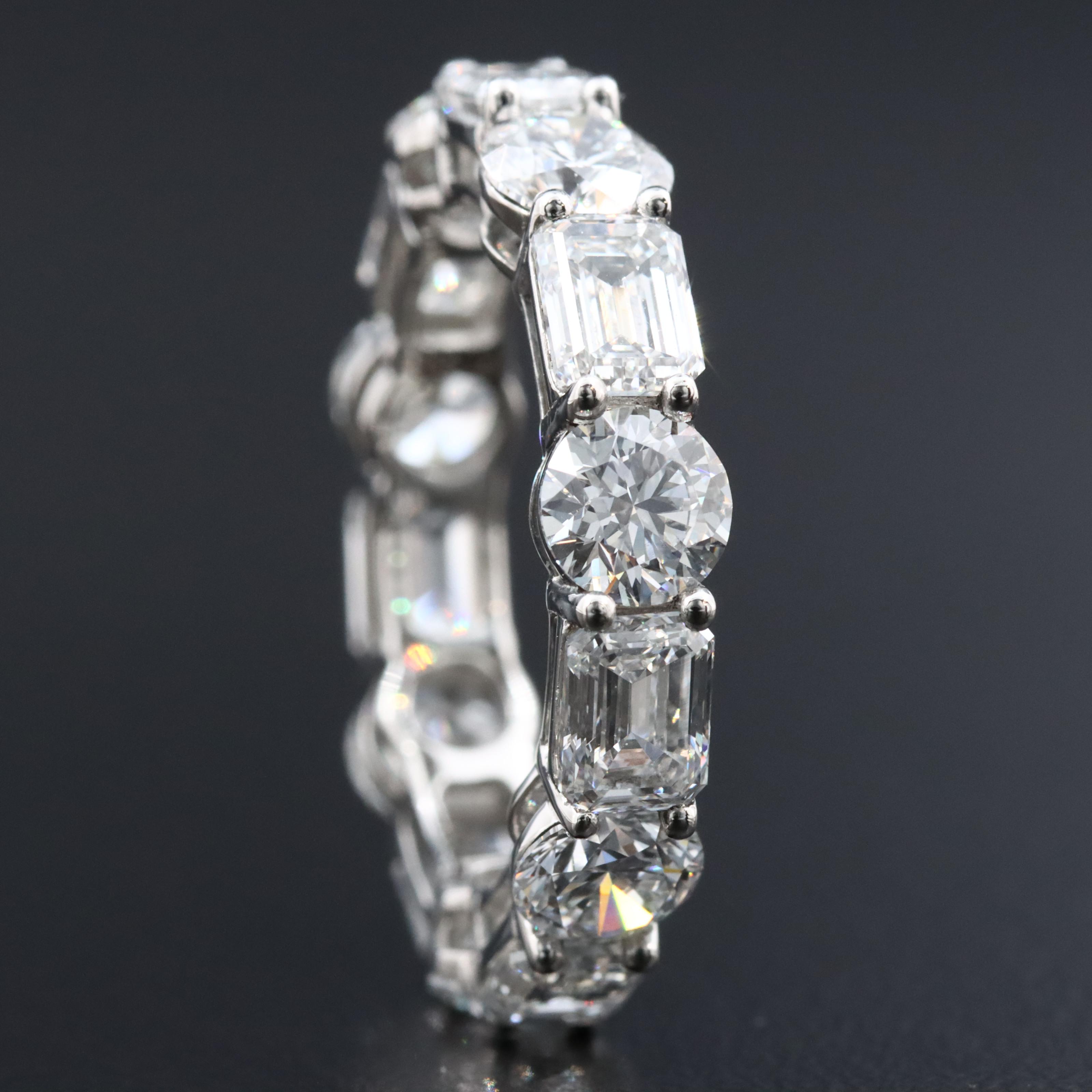 Platinum 6.17 CTW Lab Grown Diamond Eternity Band