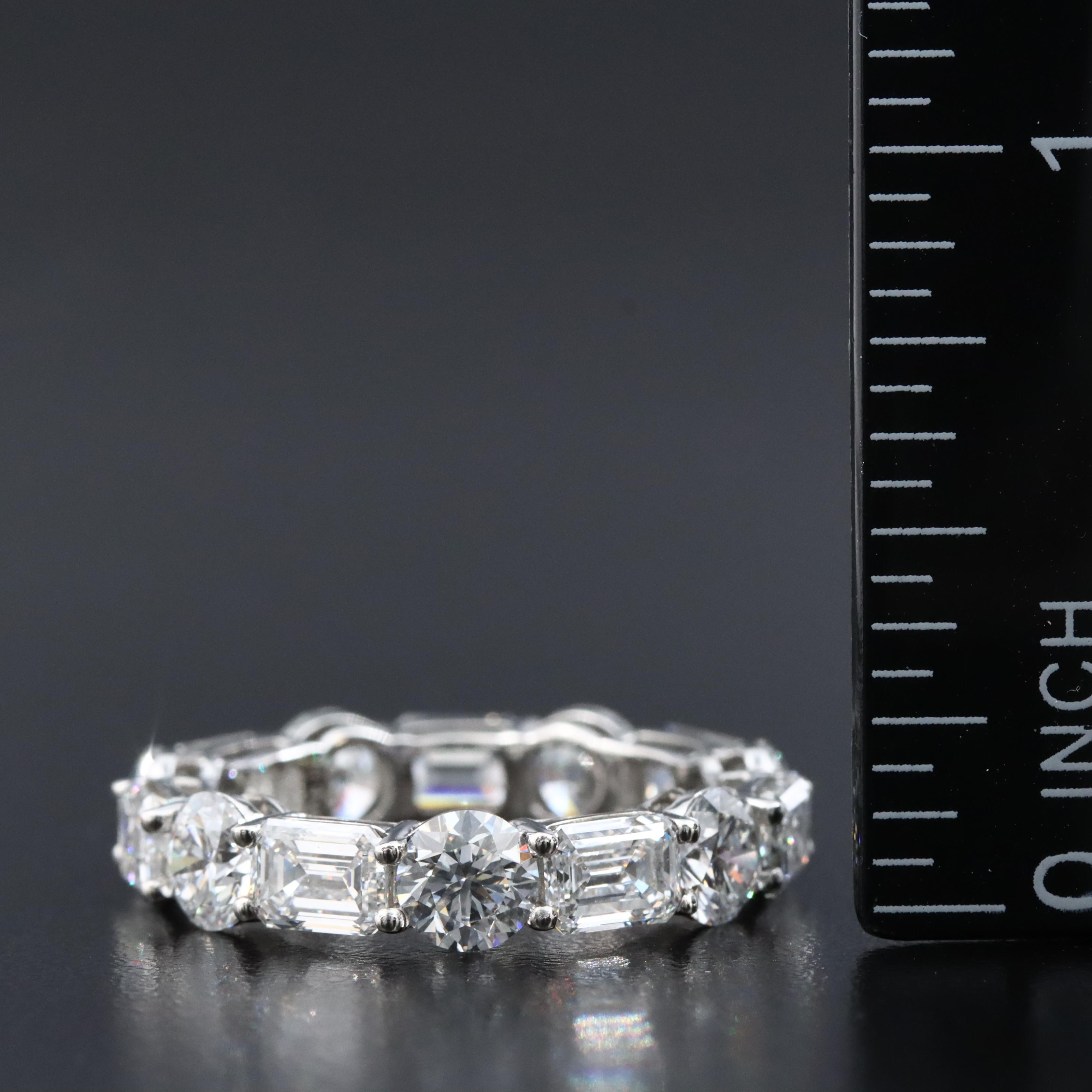 Platinum 6.17 CTW Lab Grown Diamond Eternity Band