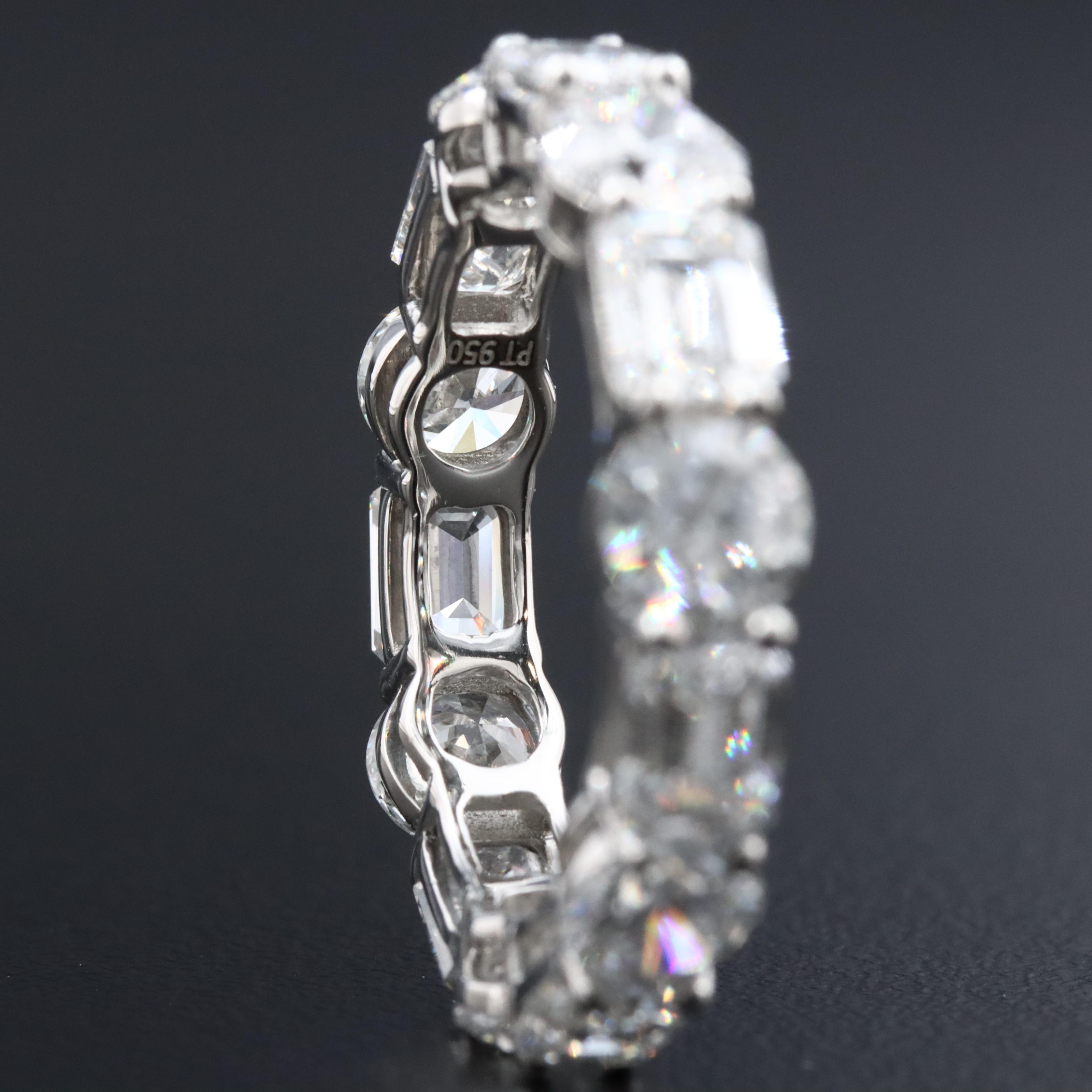 Platinum 6.17 CTW Lab Grown Diamond Eternity Band