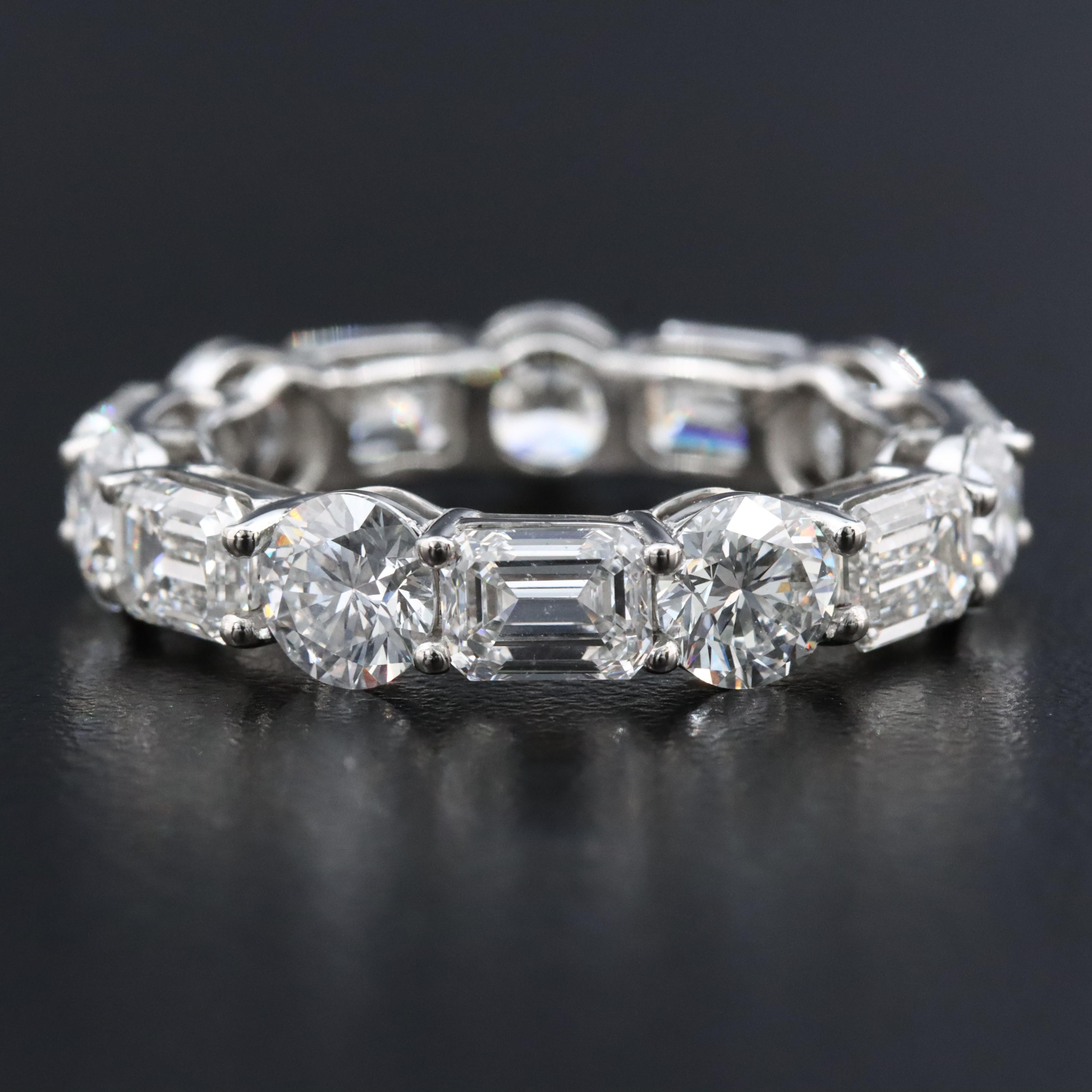 Platinum 6.17 CTW Lab Grown Diamond Eternity Band