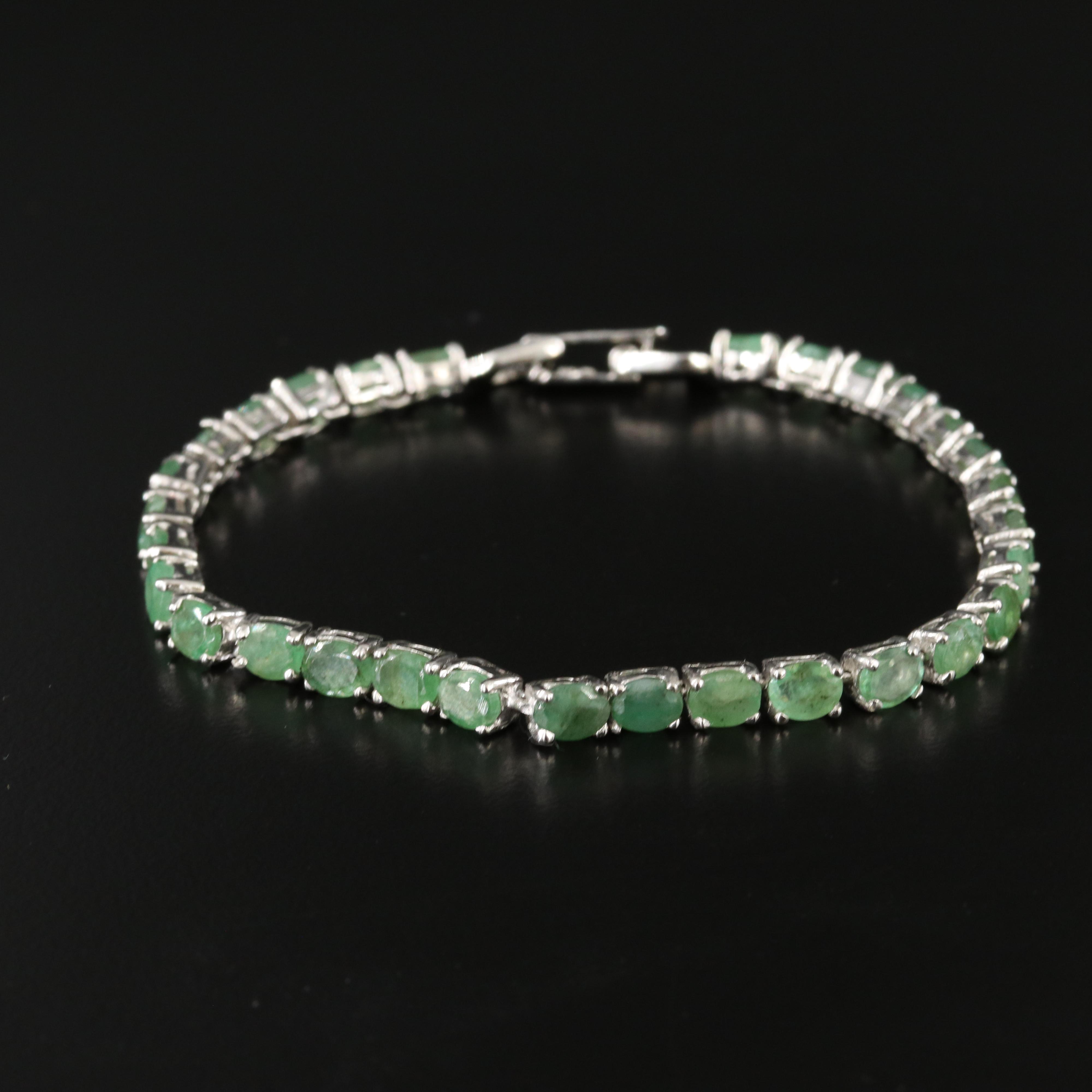 Sterling Emerald Bracelet