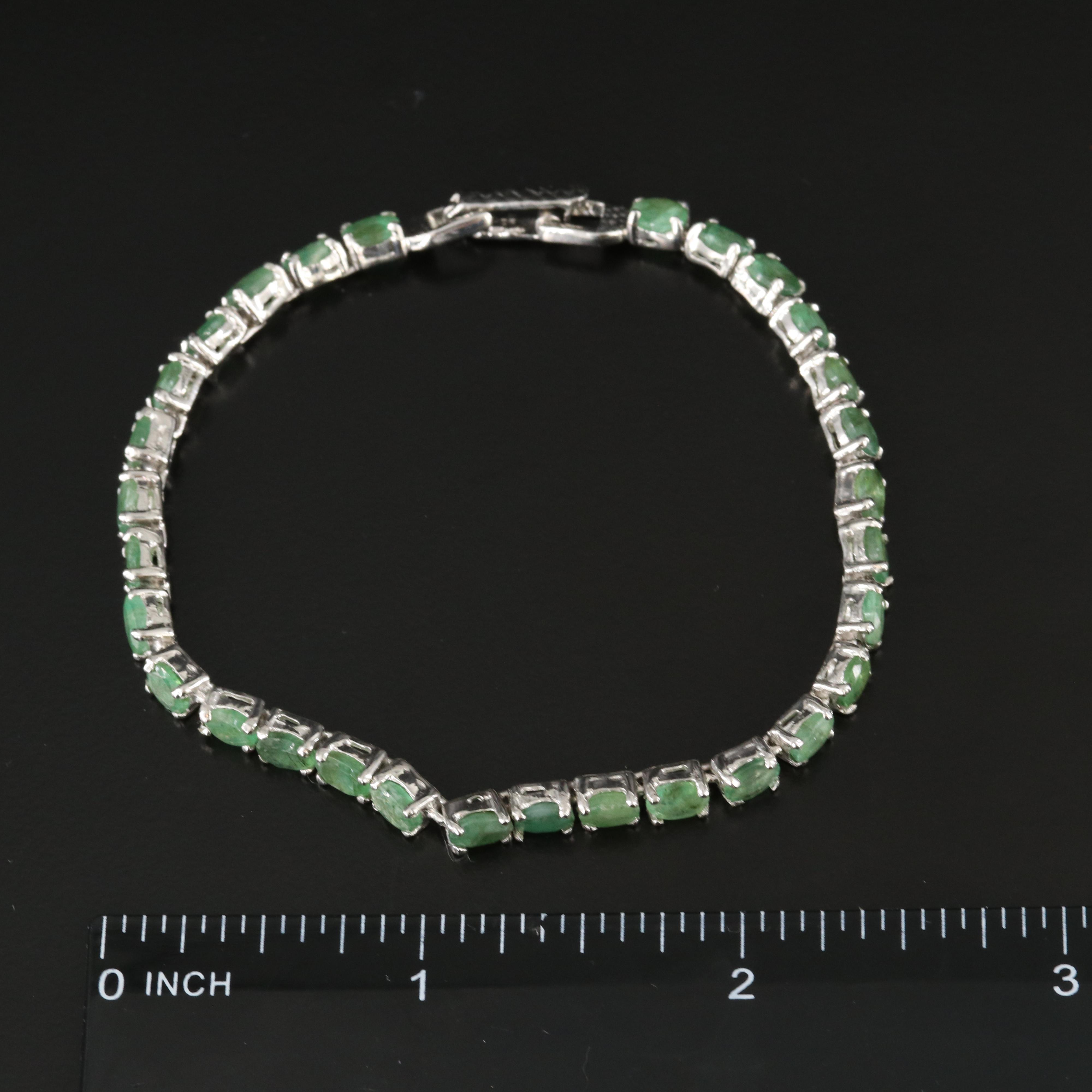 Sterling Emerald Bracelet