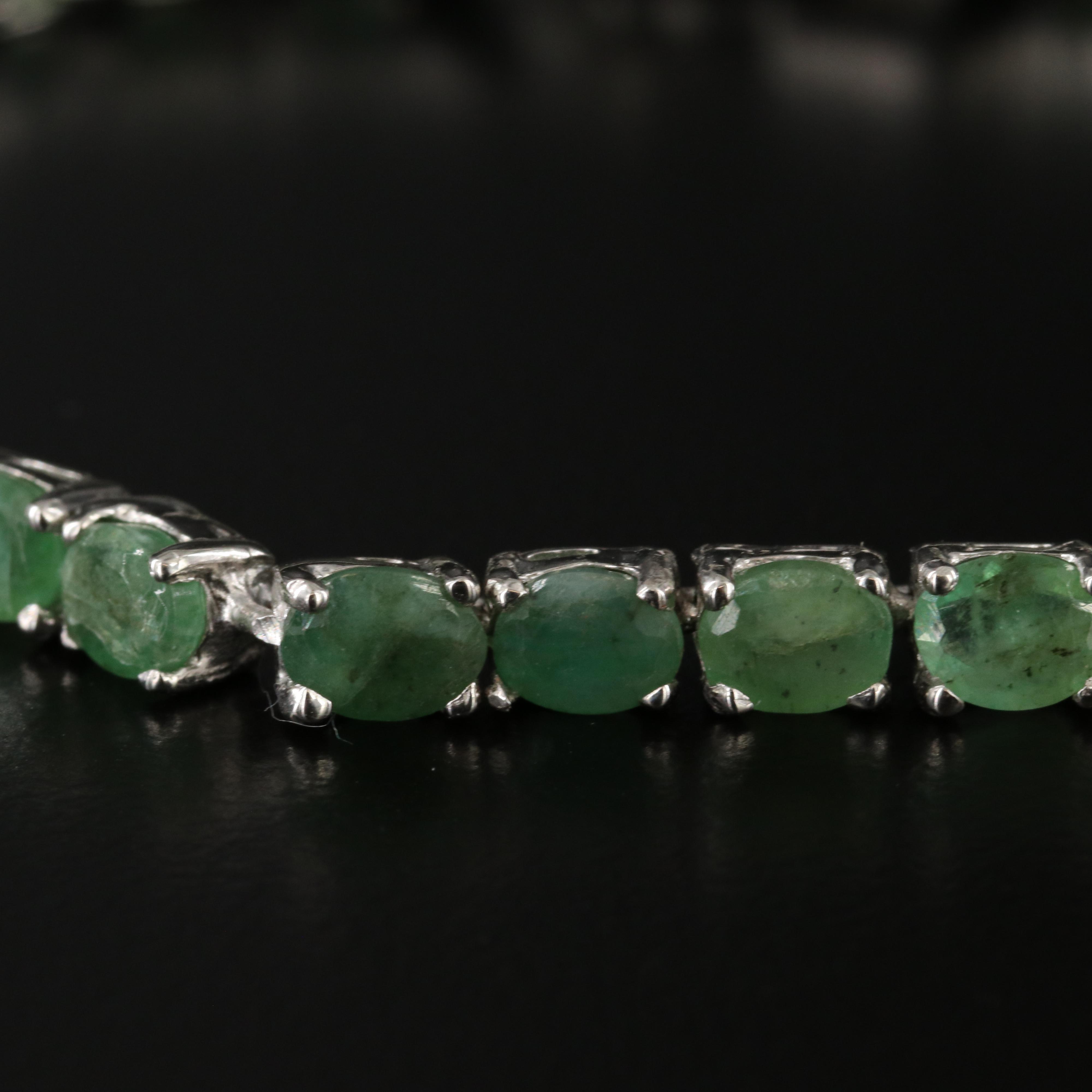 Sterling Emerald Bracelet