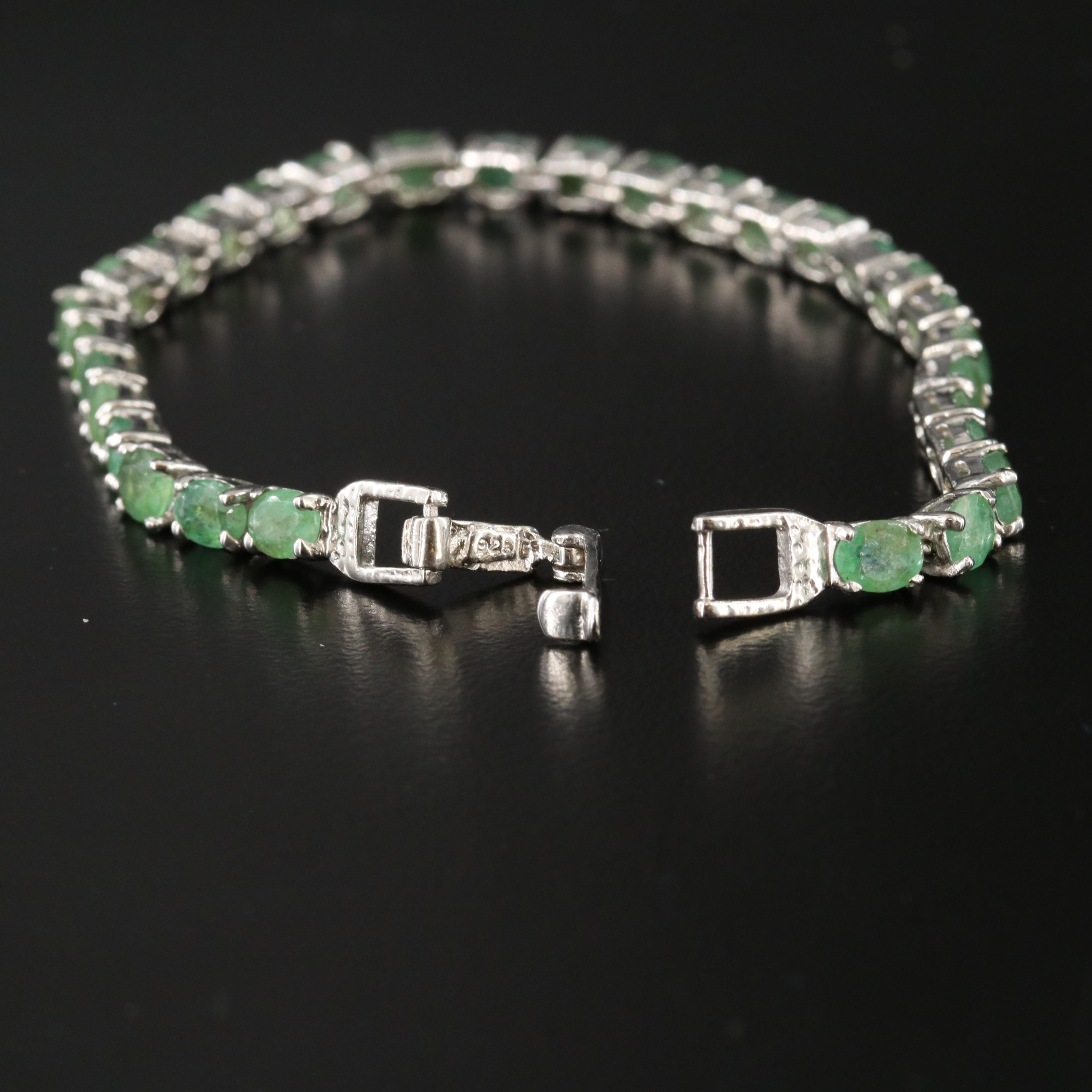 Sterling Emerald Bracelet