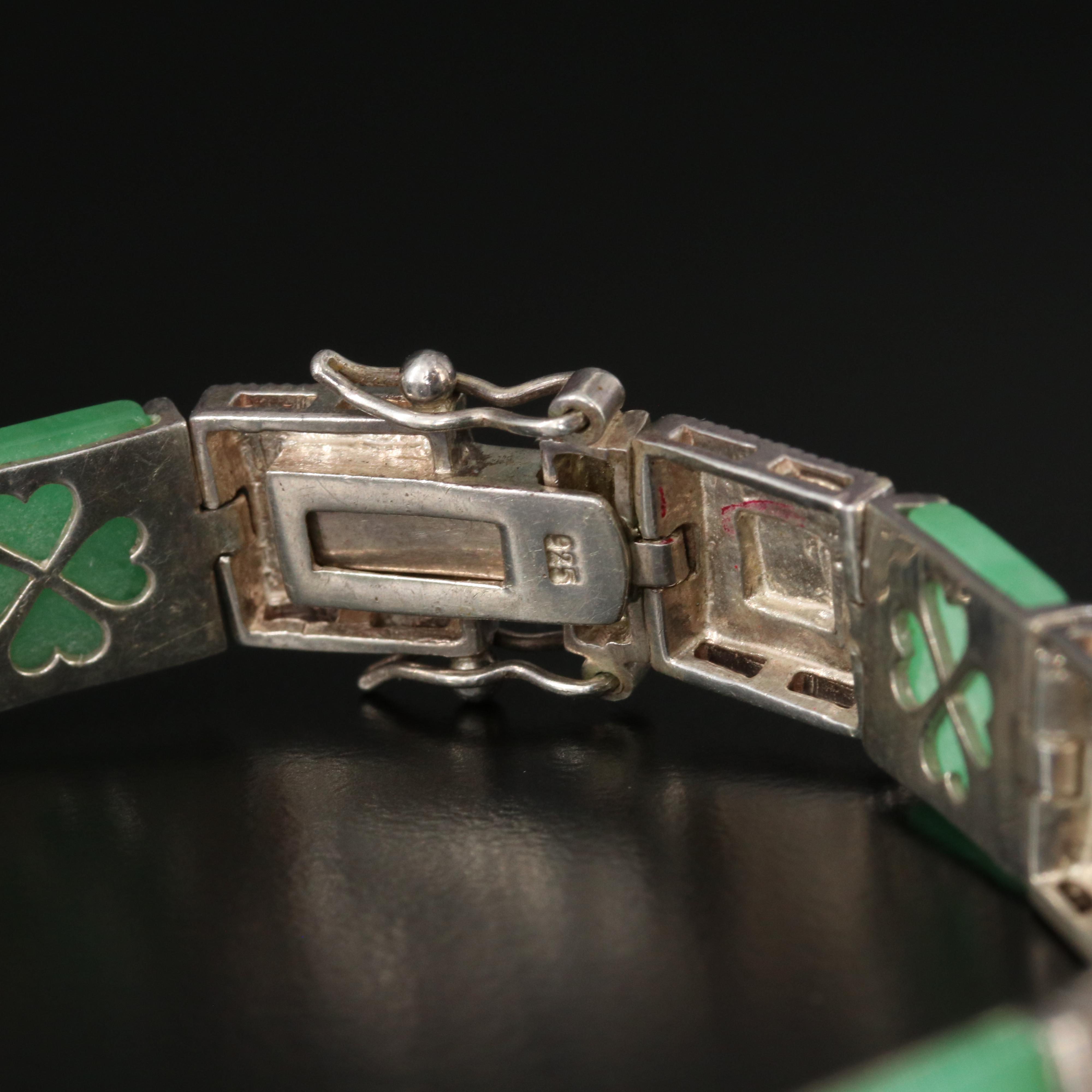 Sterling Quartzite and Marcasite Bracelet