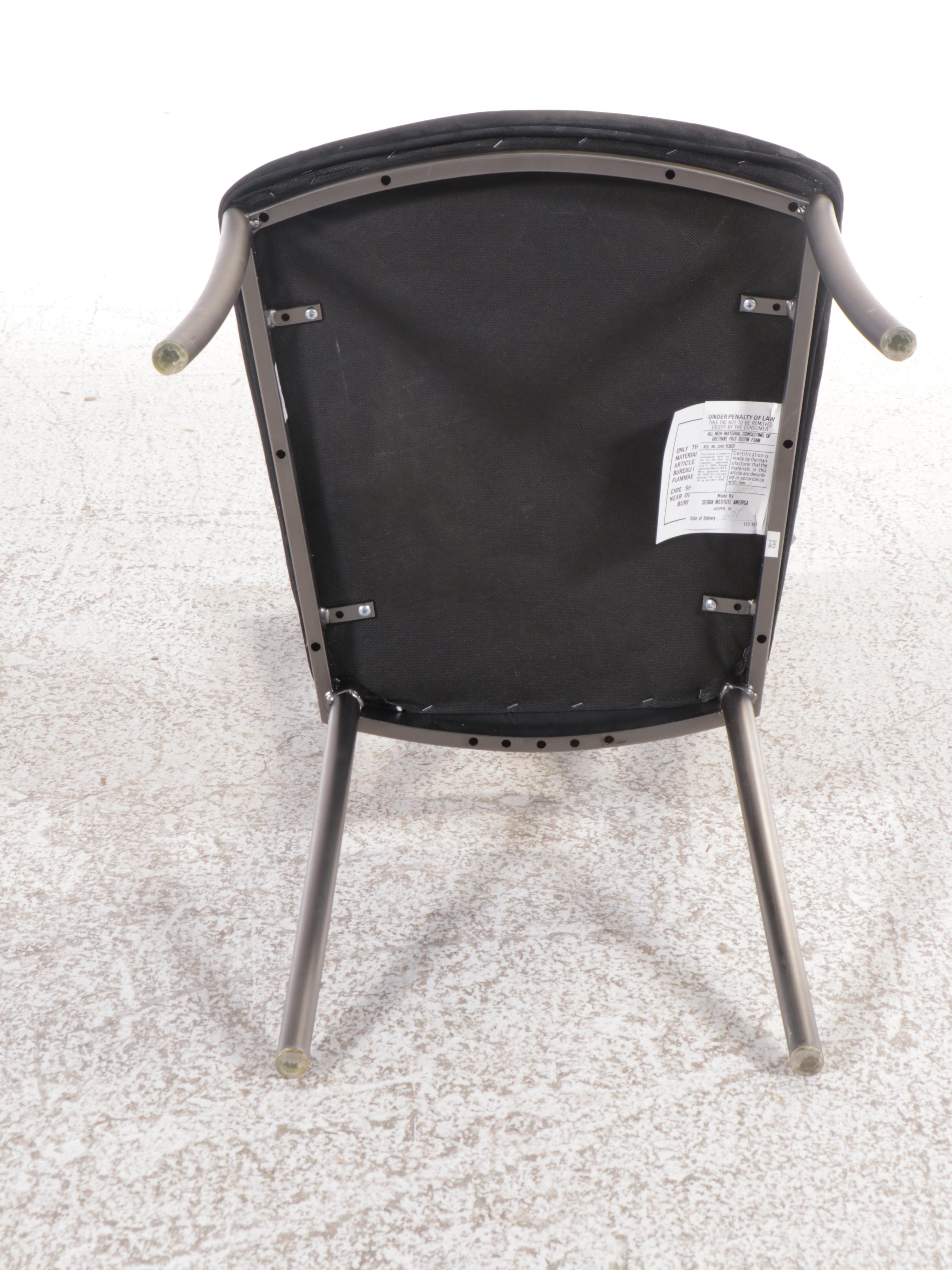 Set of Six Design Institute America Modern Side Chairs with Dining Table