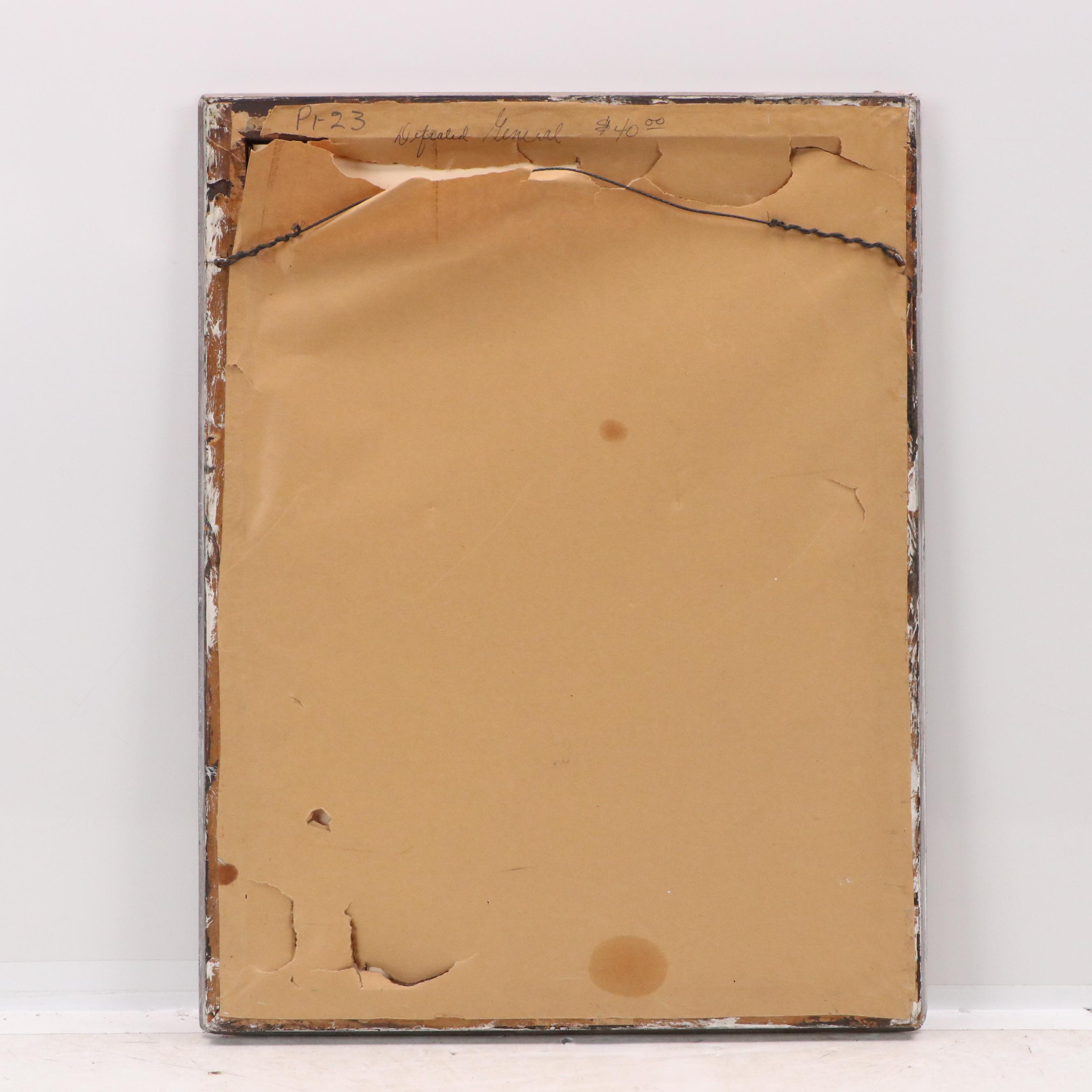 Abstract Figurative Acrylic Painting "Defeated General," 1963