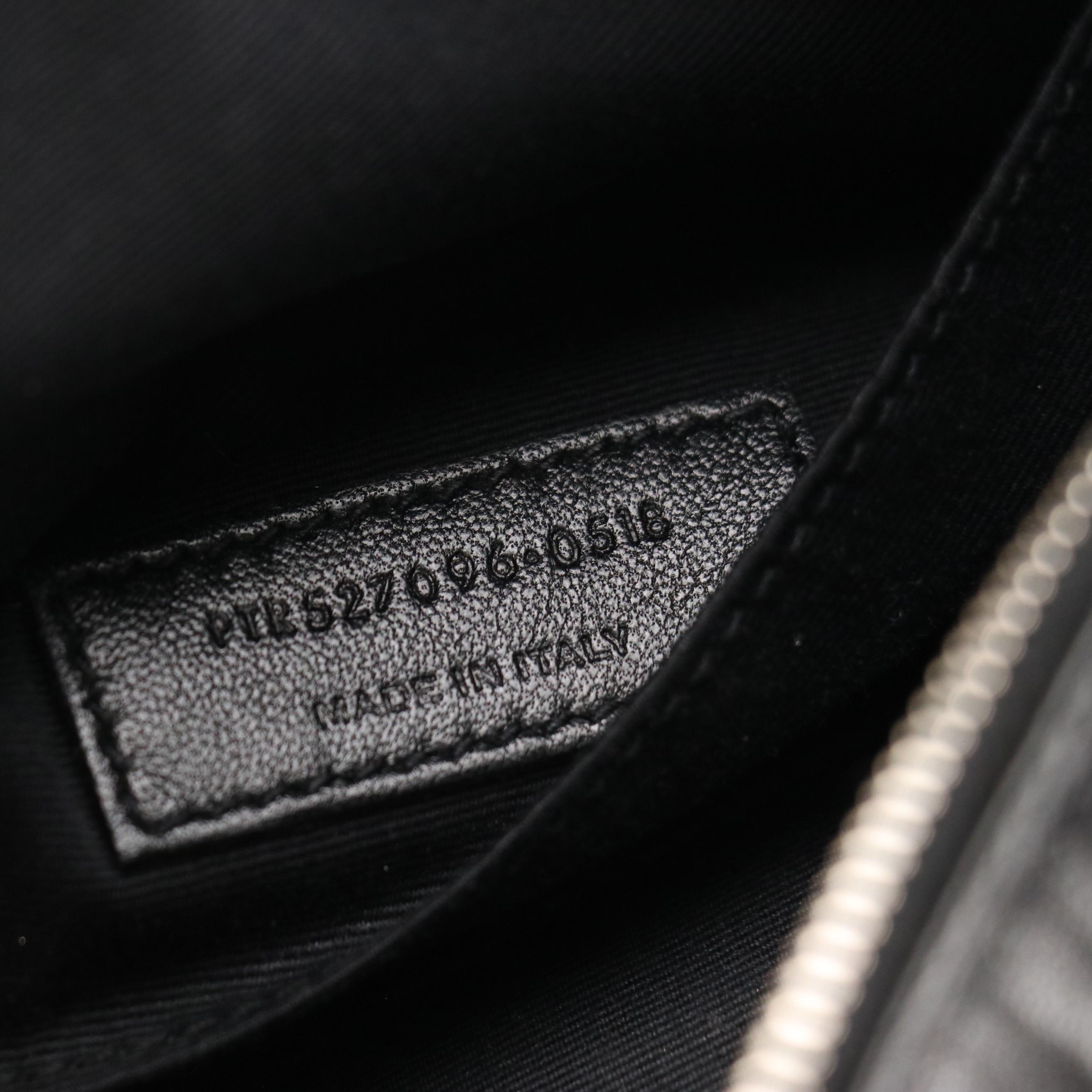 Saint Laurent Lou Camera Belt/Sling Bag in Black Goatskin Leather