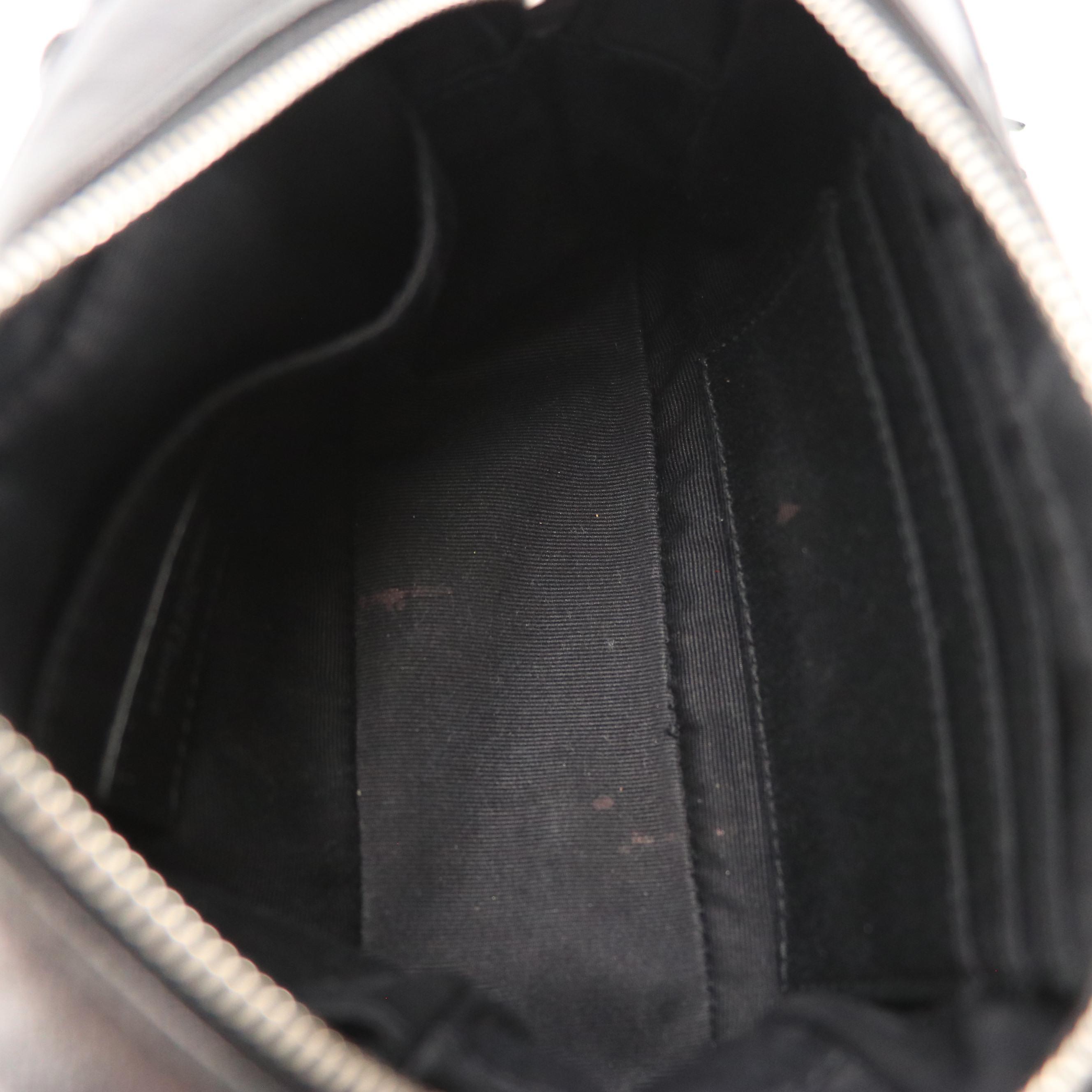 Saint Laurent Lou Camera Belt/Sling Bag in Black Goatskin Leather