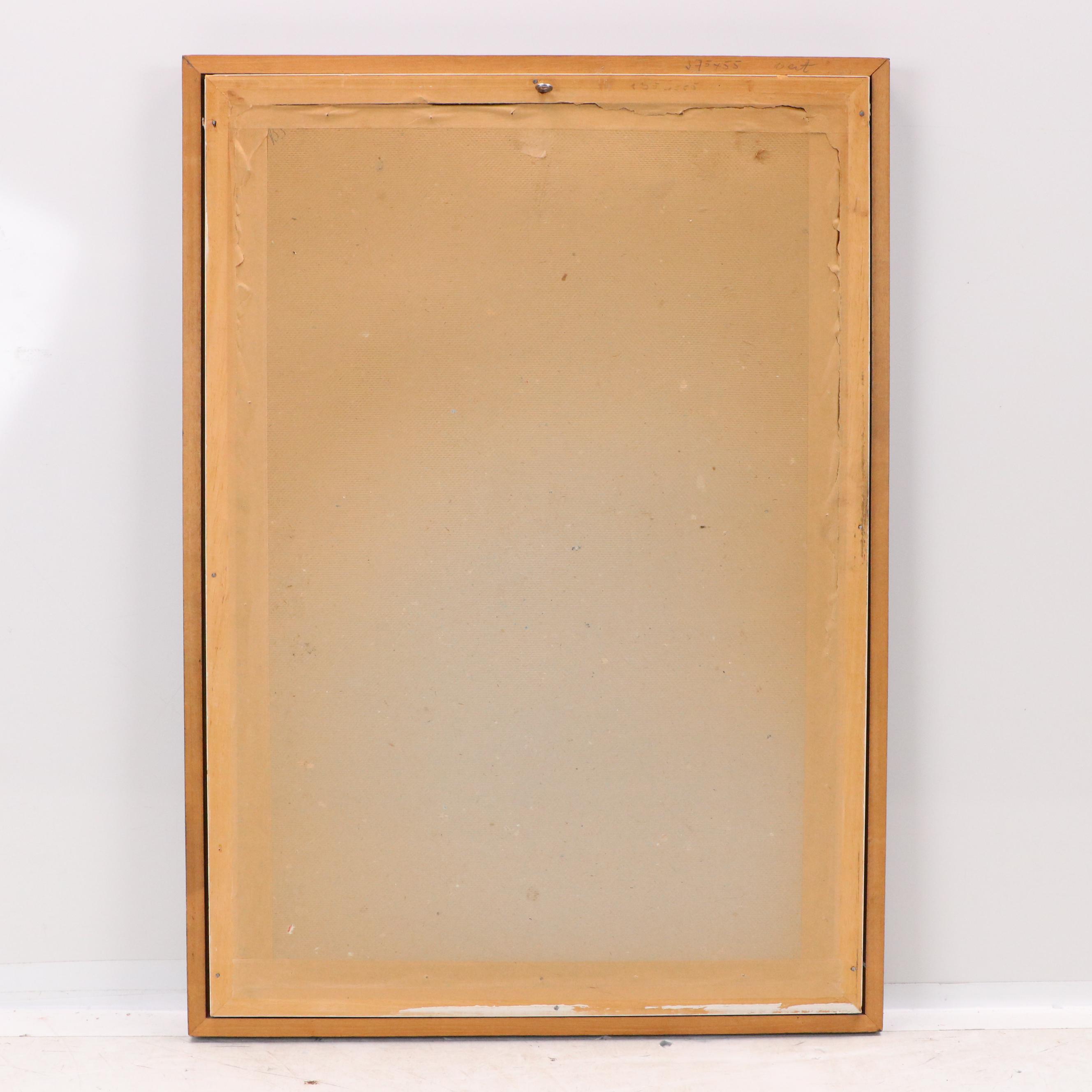 Landscape Acrylic Painting of Sbocco della Cloaca Massima, Rome, 21st Century