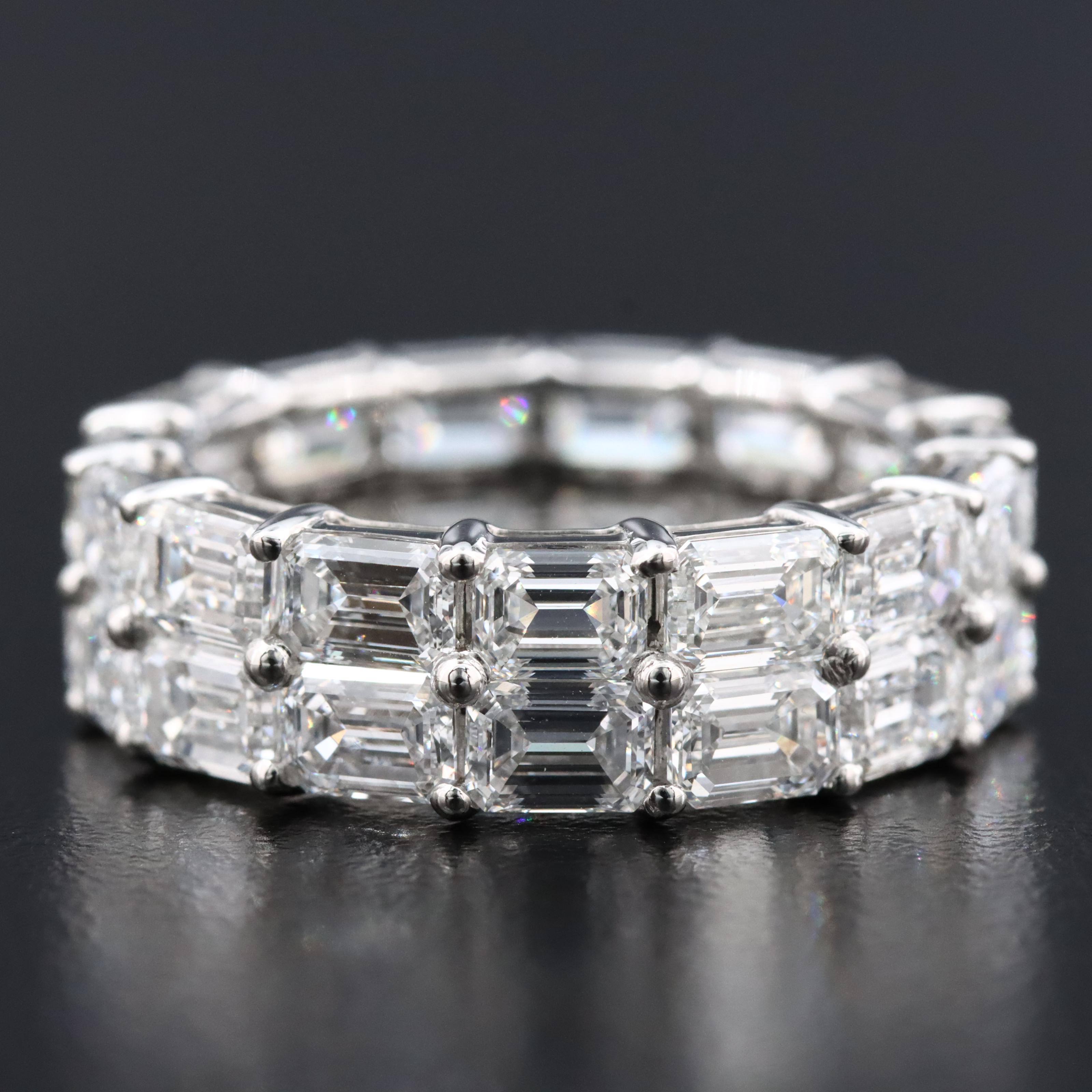 Platinum 7.39 CTW Lab Grown Diamond Eternity Band