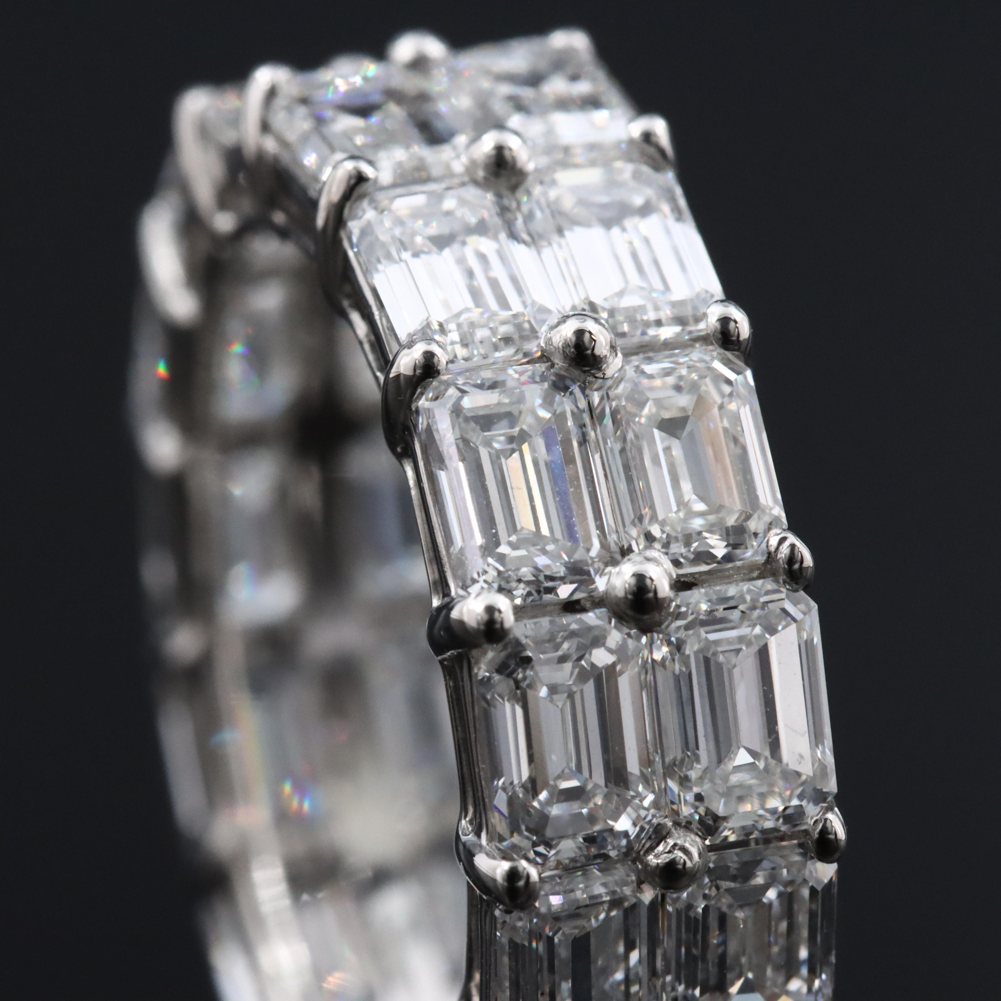 Platinum 7.39 CTW Lab Grown Diamond Eternity Band