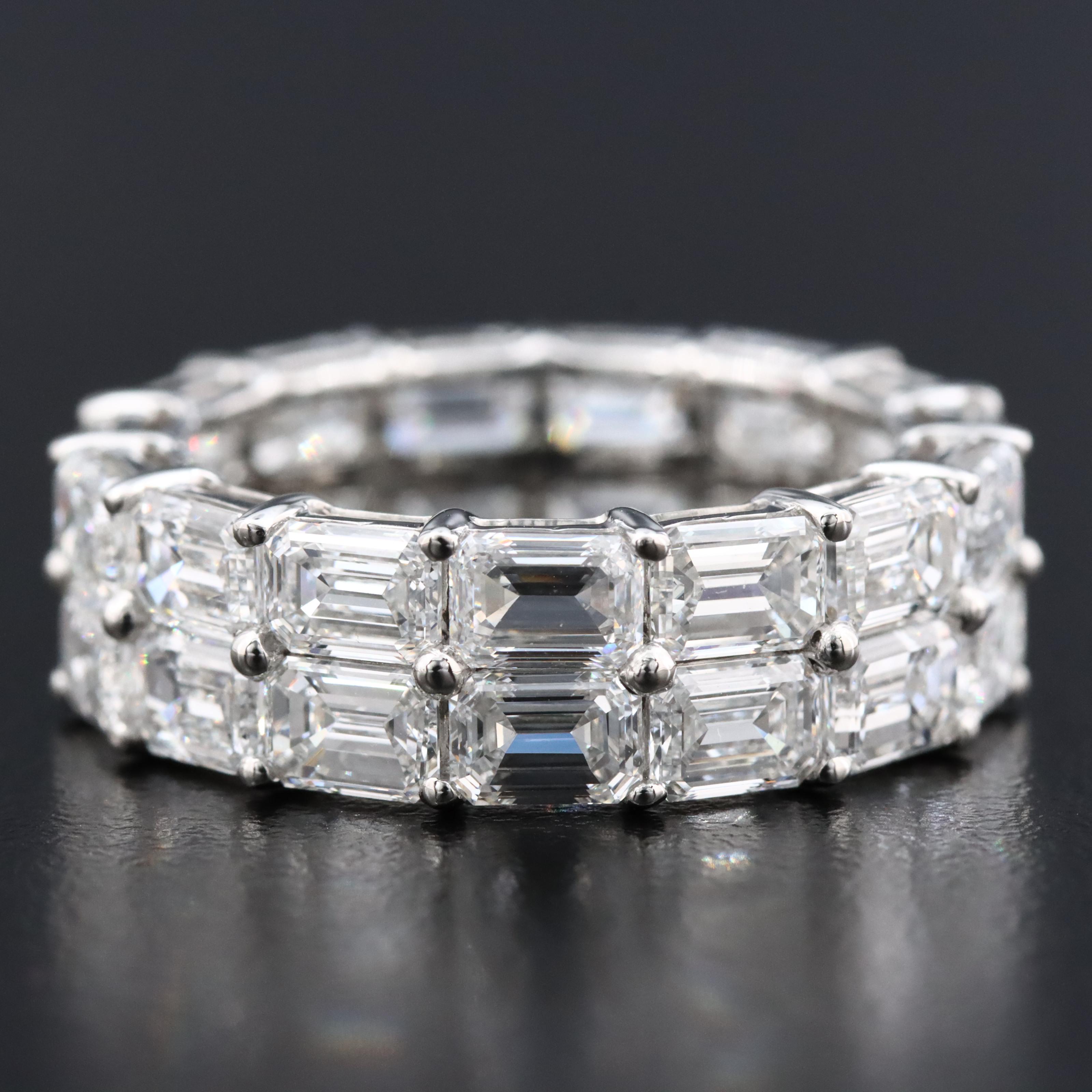 Platinum 7.39 CTW Lab Grown Diamond Eternity Band