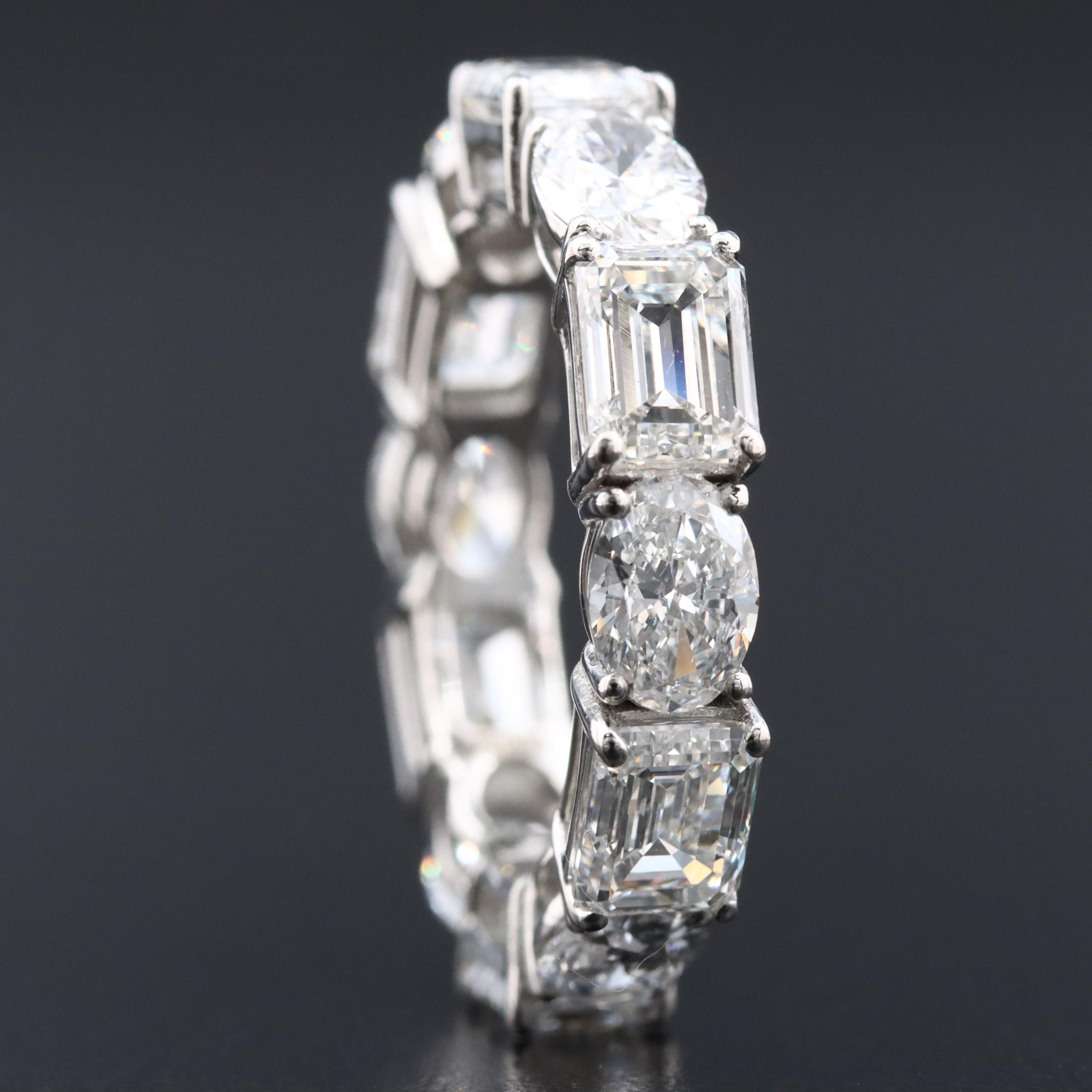 Platinum 7.48 CTW Lab Grown Diamond Eternity Band