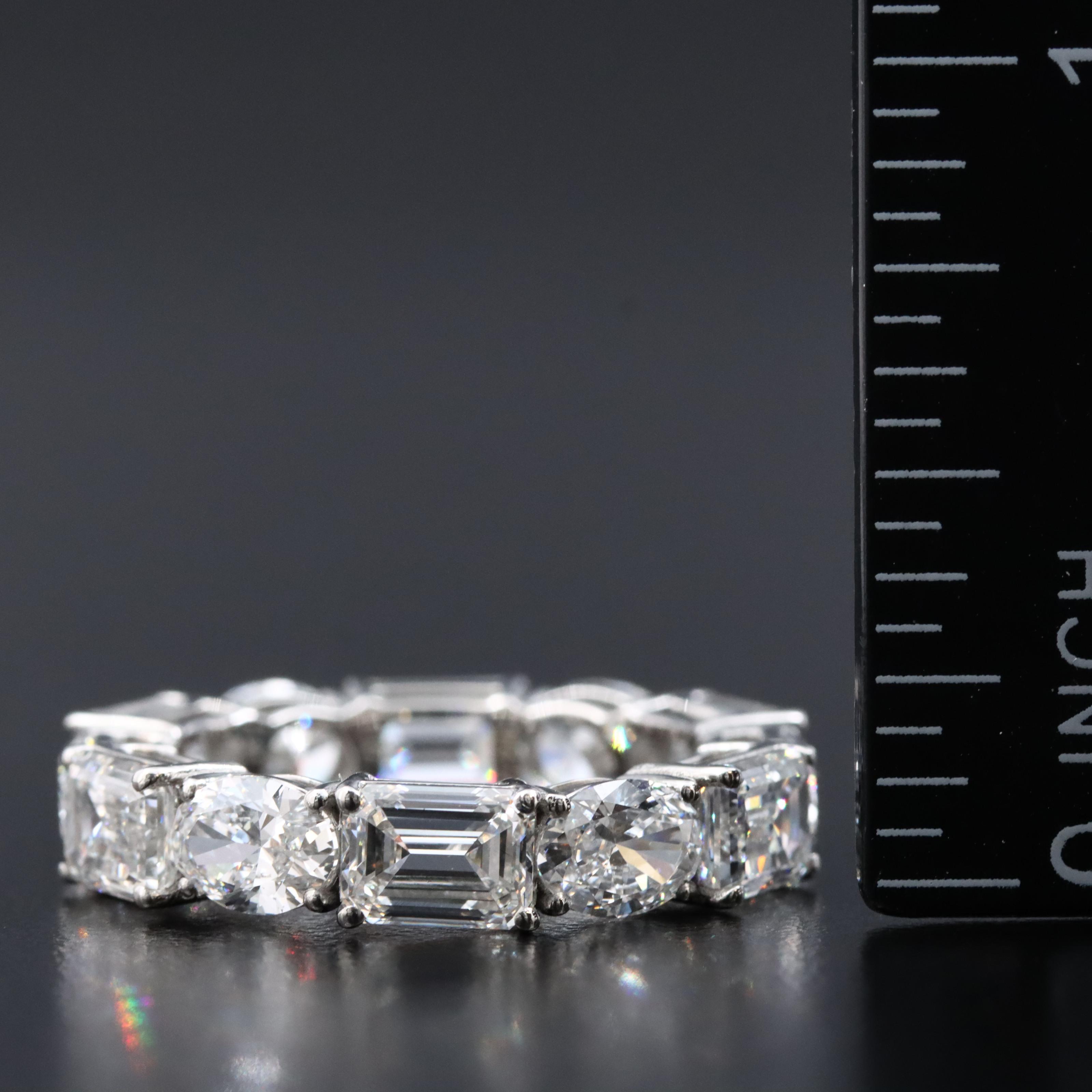 Platinum 7.48 CTW Lab Grown Diamond Eternity Band