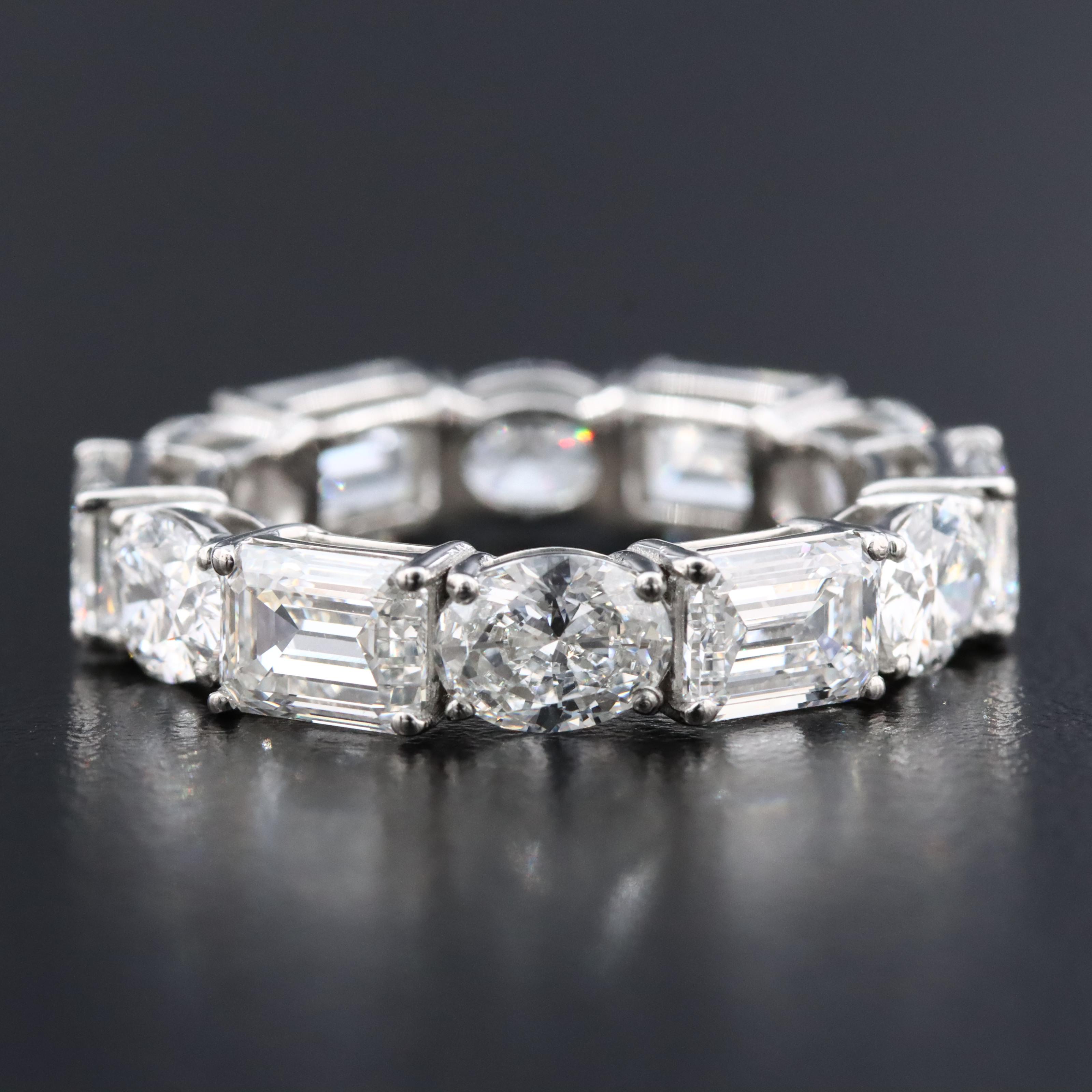 Platinum 7.48 CTW Lab Grown Diamond Eternity Band