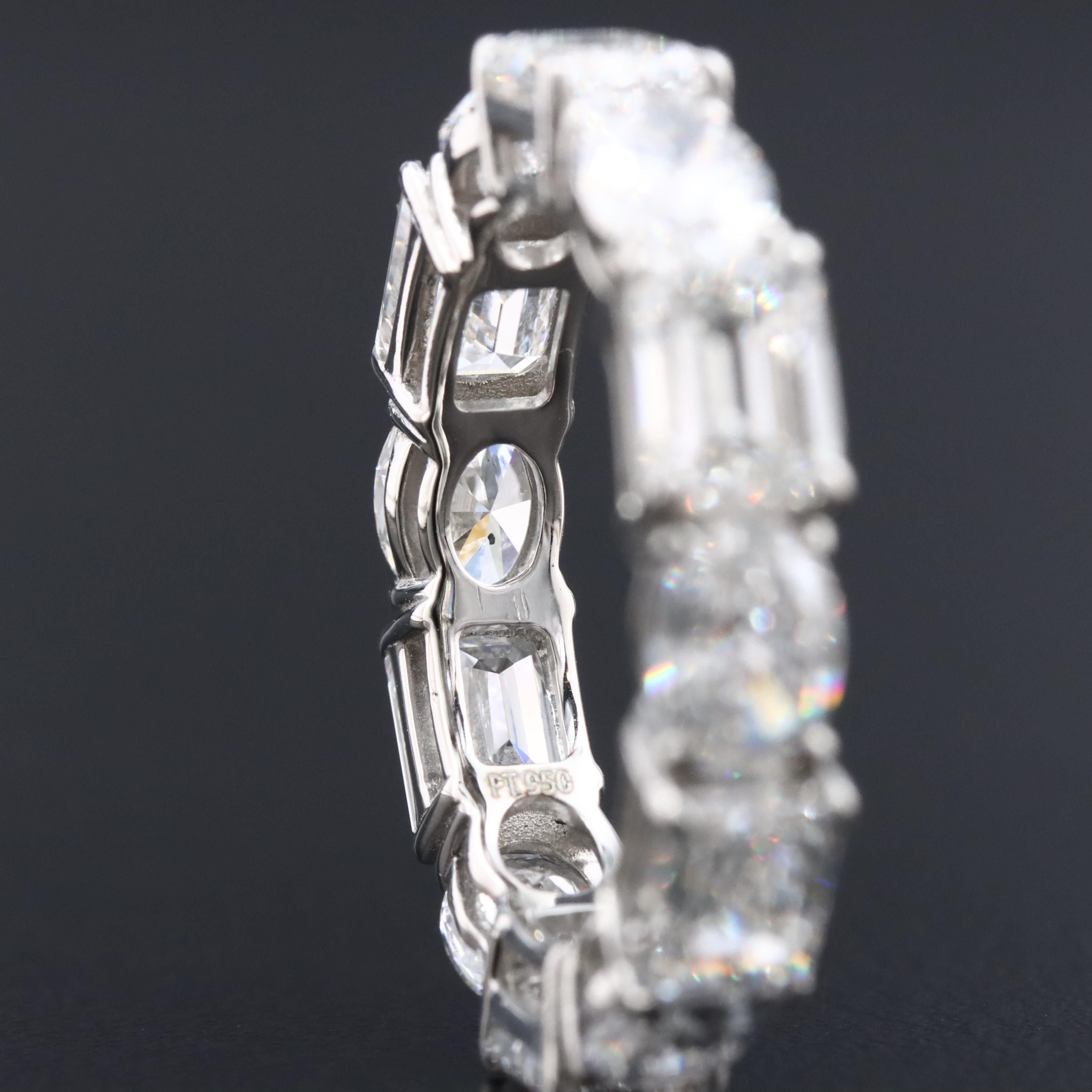 Platinum 7.48 CTW Lab Grown Diamond Eternity Band