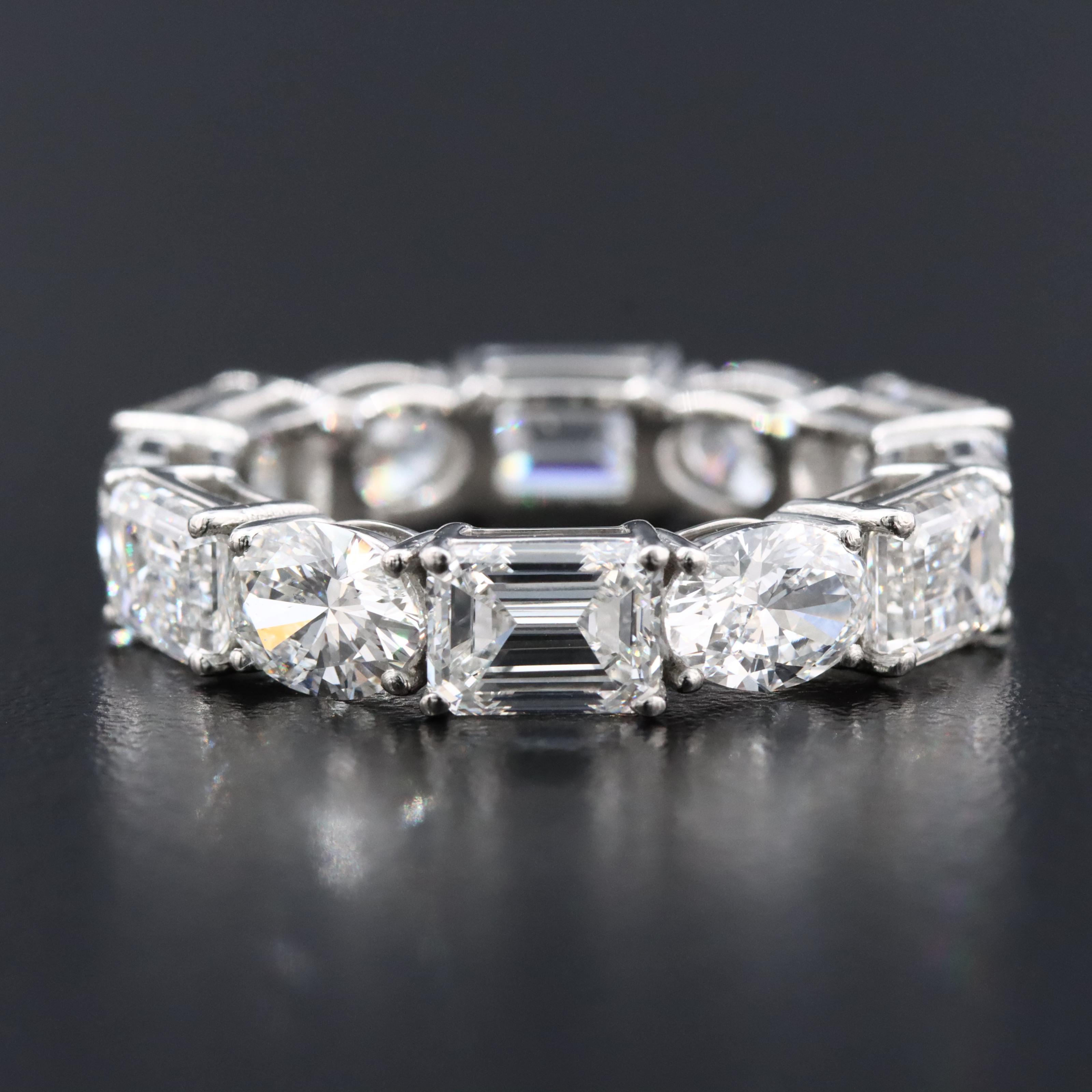 Platinum 7.48 CTW Lab Grown Diamond Eternity Band