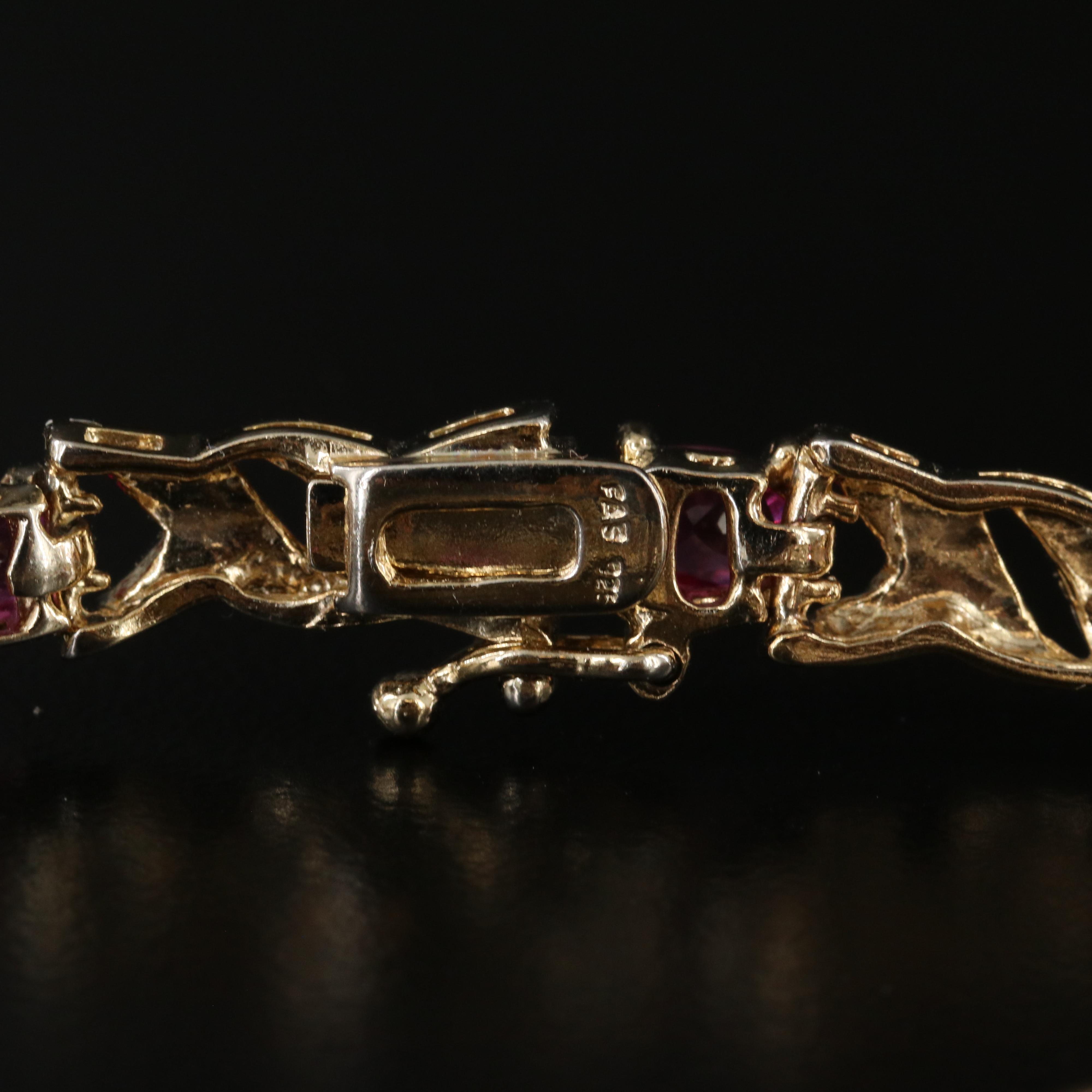 Sterling Sapphire and Diamond Bracelet