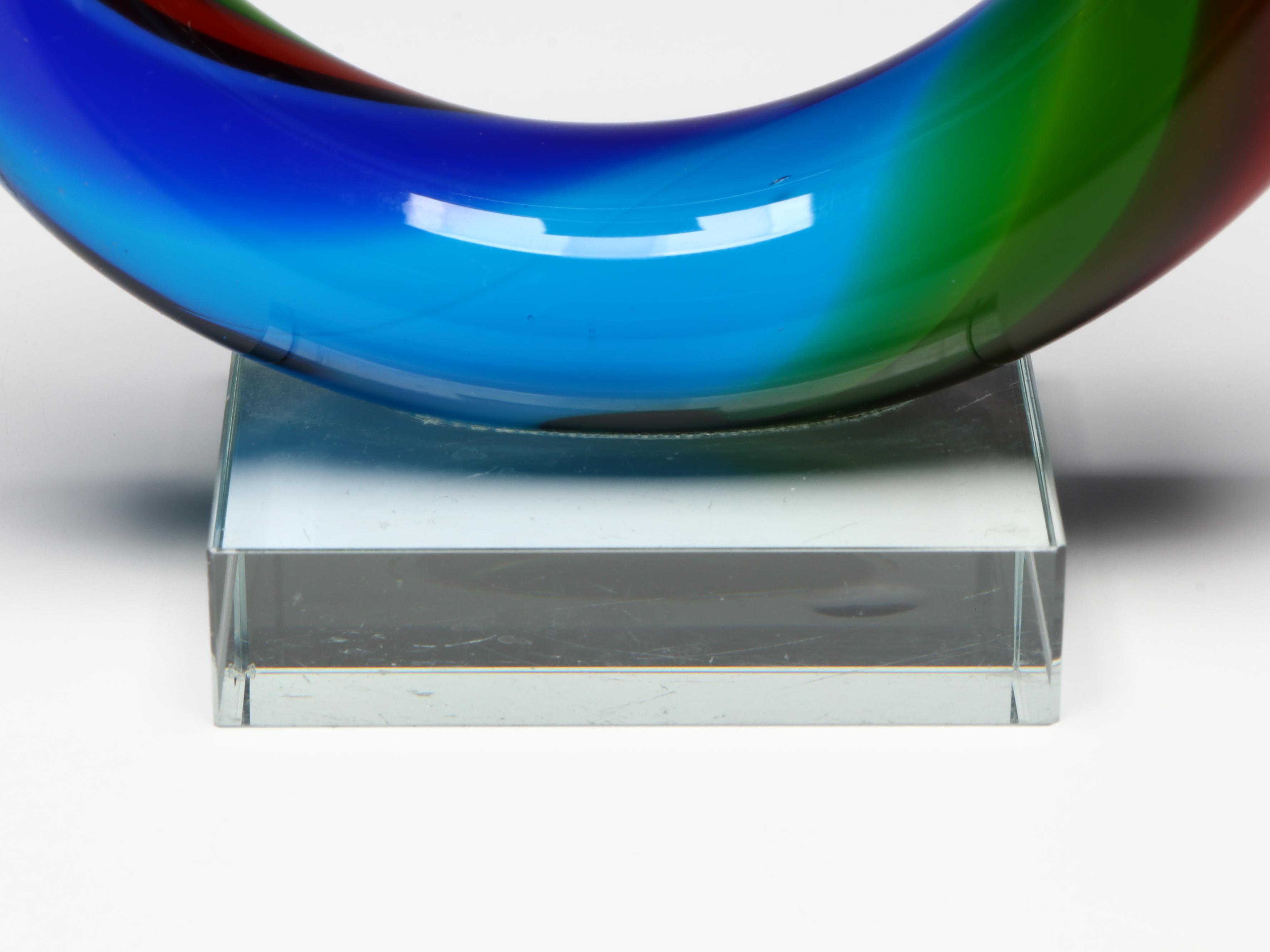 Murano Style Twisted Art Glass Sculpture