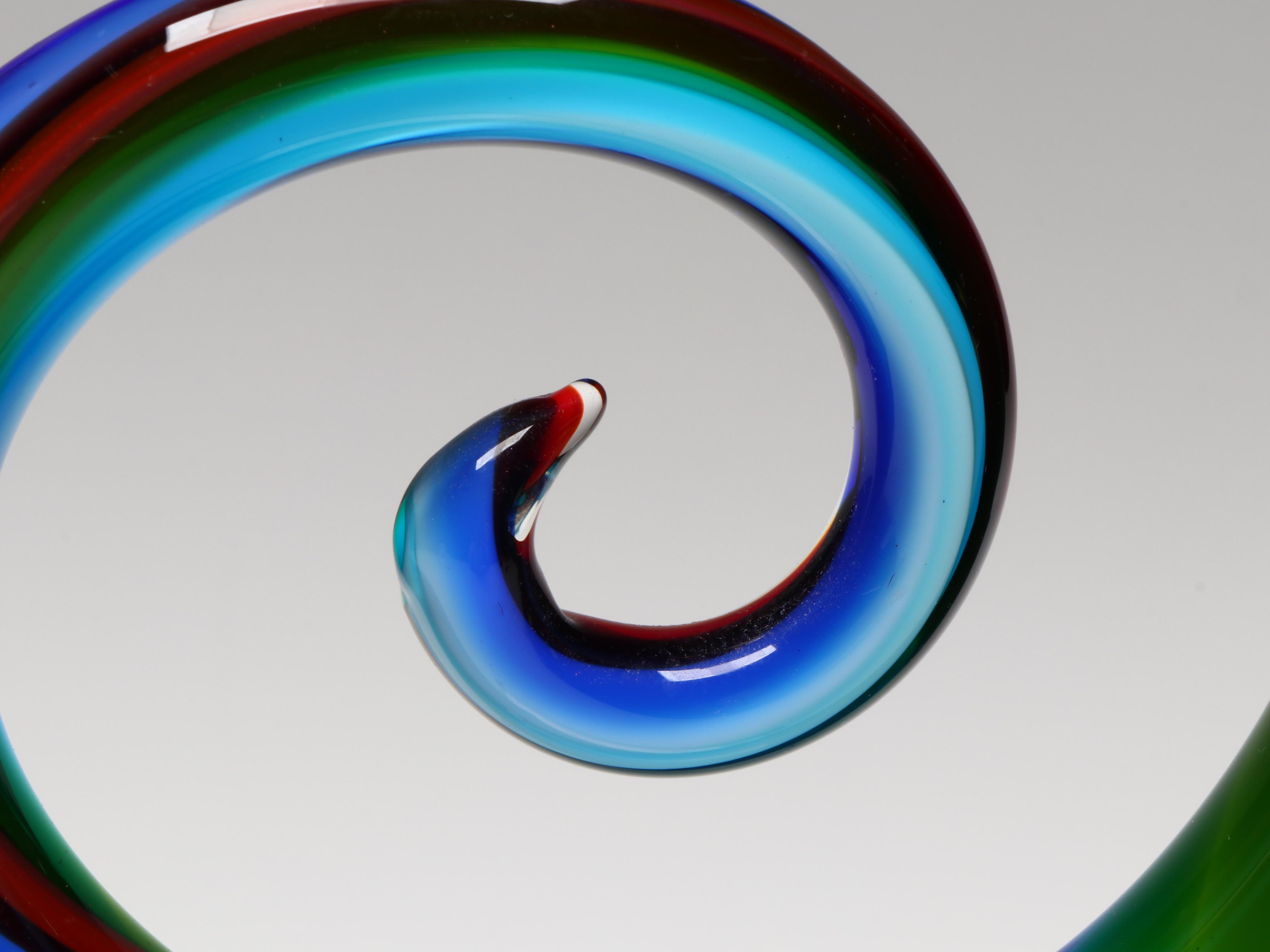 Murano Style Twisted Art Glass Sculpture