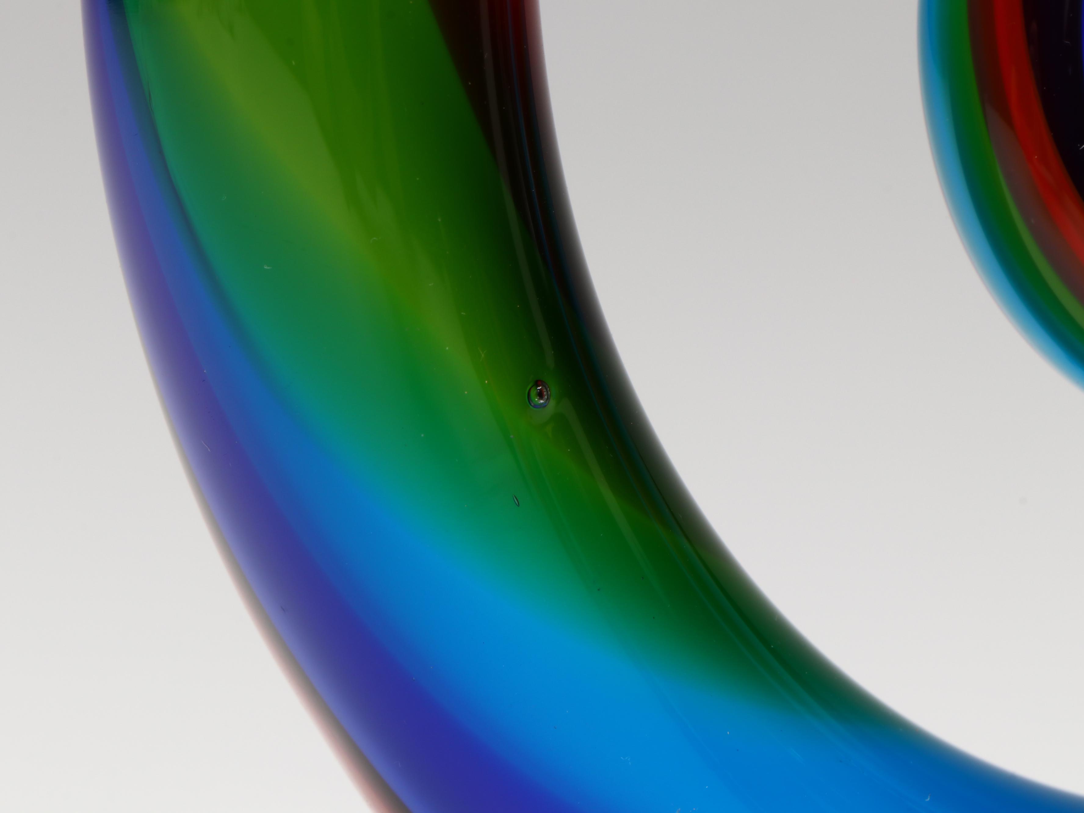 Murano Style Twisted Art Glass Sculpture