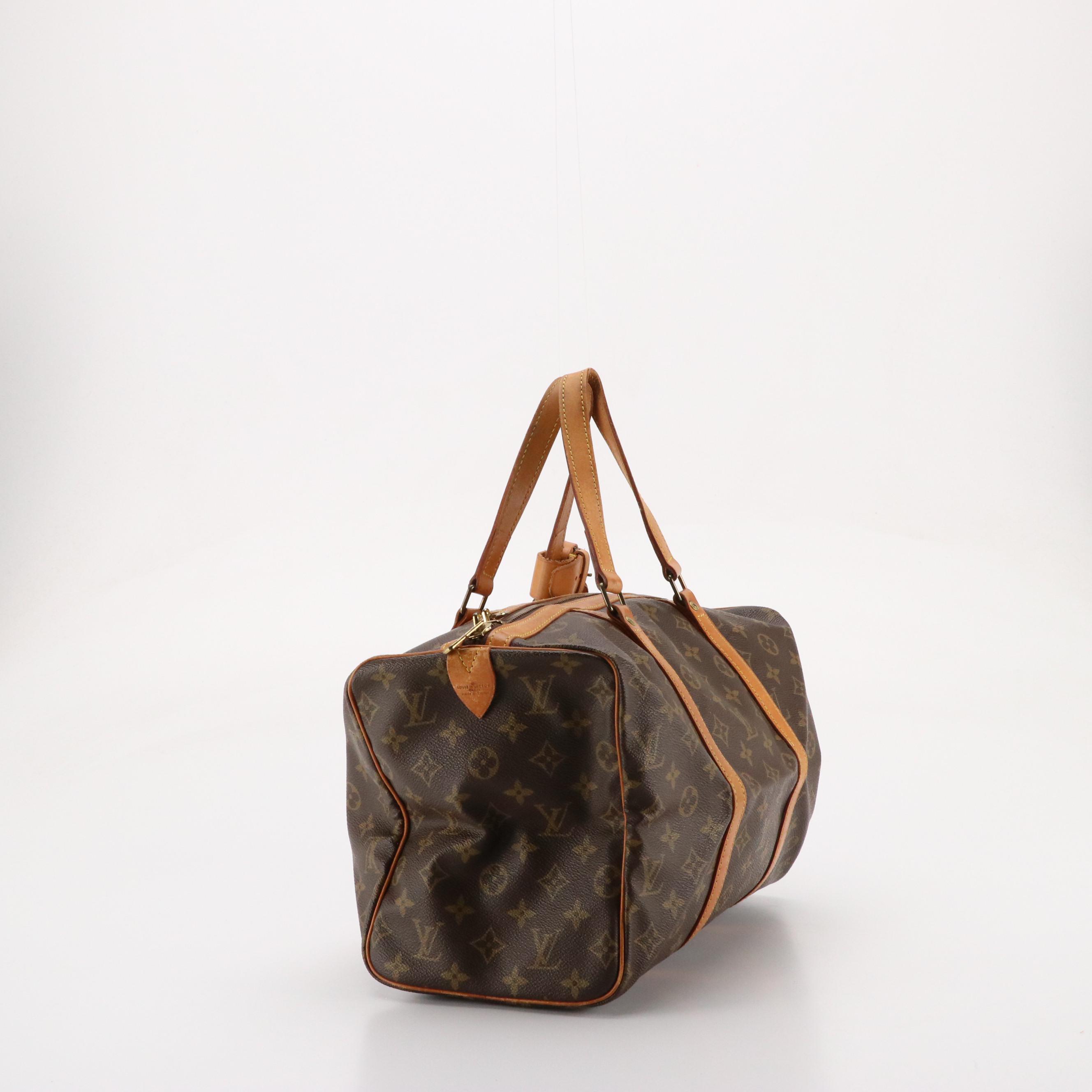 Louis Vuitton Sac Souple 35 in Monogram Canvas and Vachetta Leather