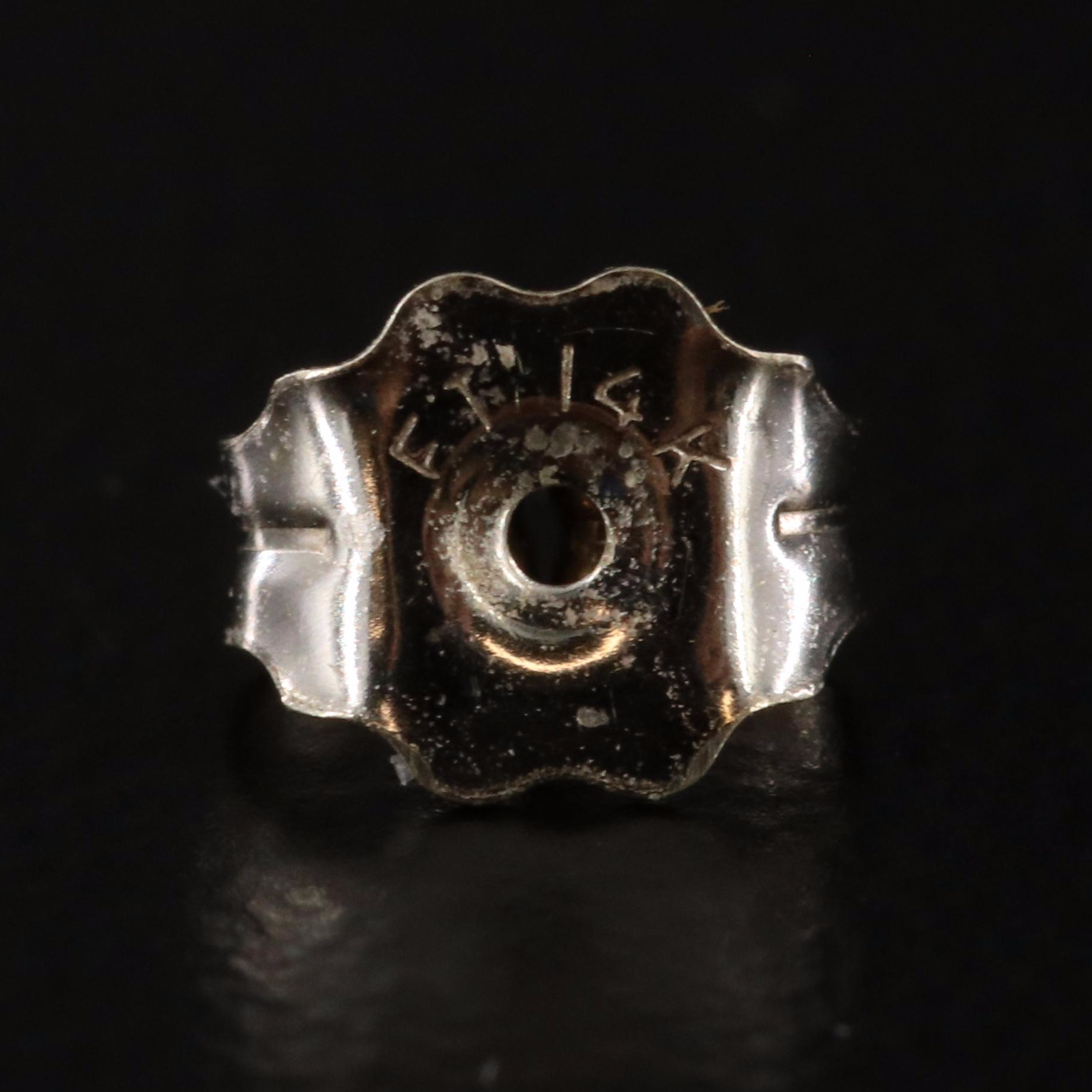 14K Sapphire Solitaire Earrings