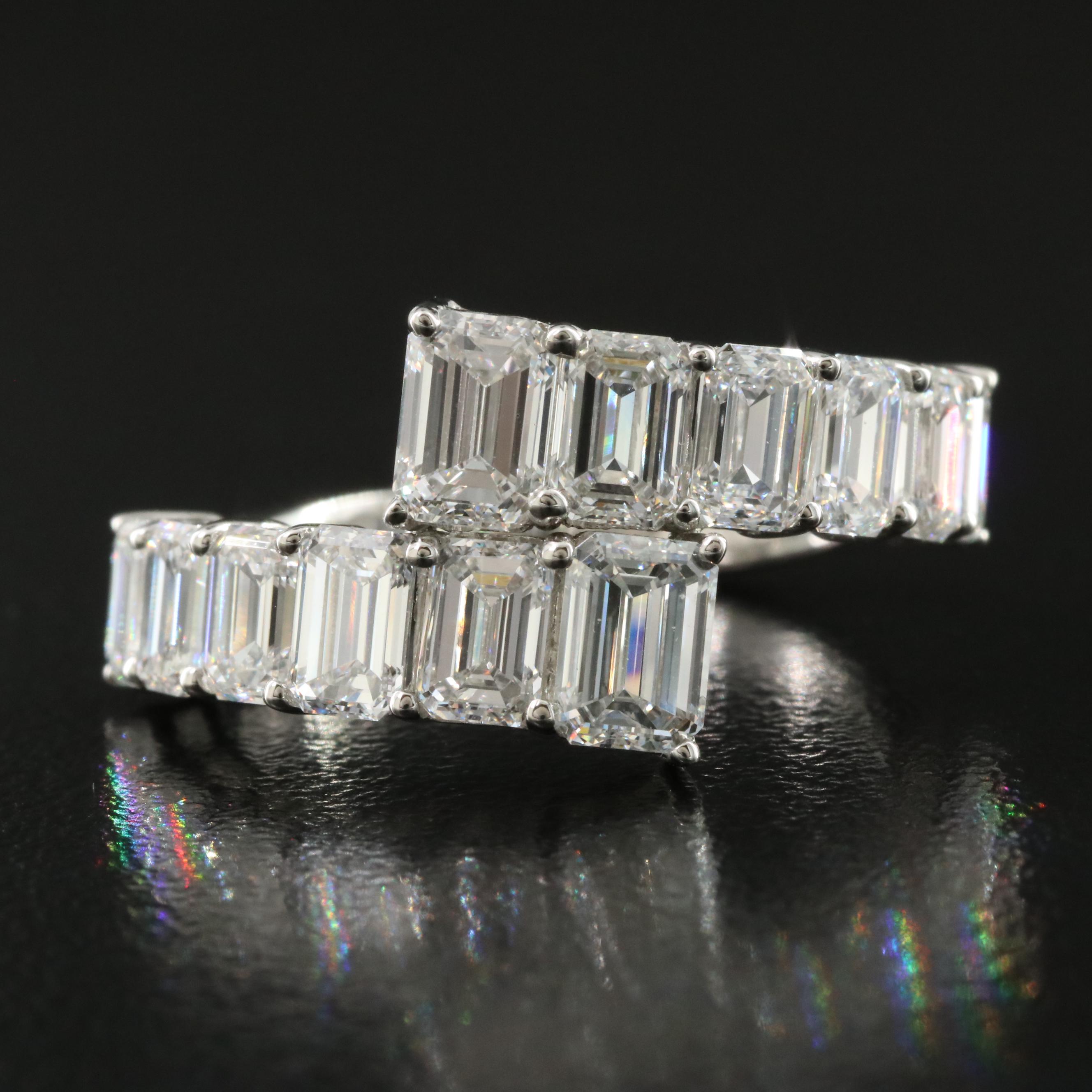 Platinum 4.04 CTW Lab Grown Diamond Ring