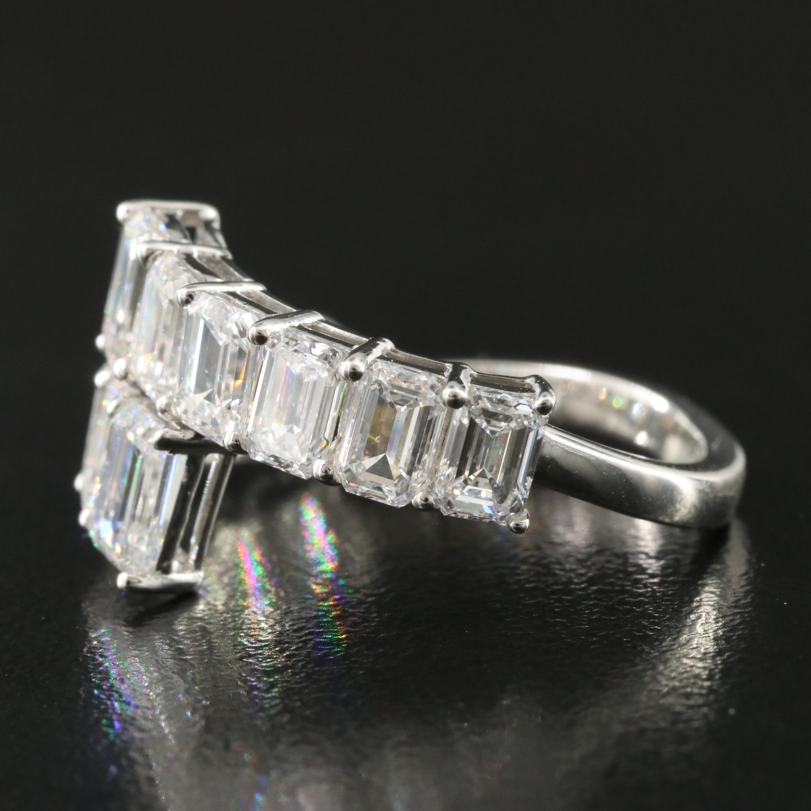 Platinum 4.04 CTW Lab Grown Diamond Ring