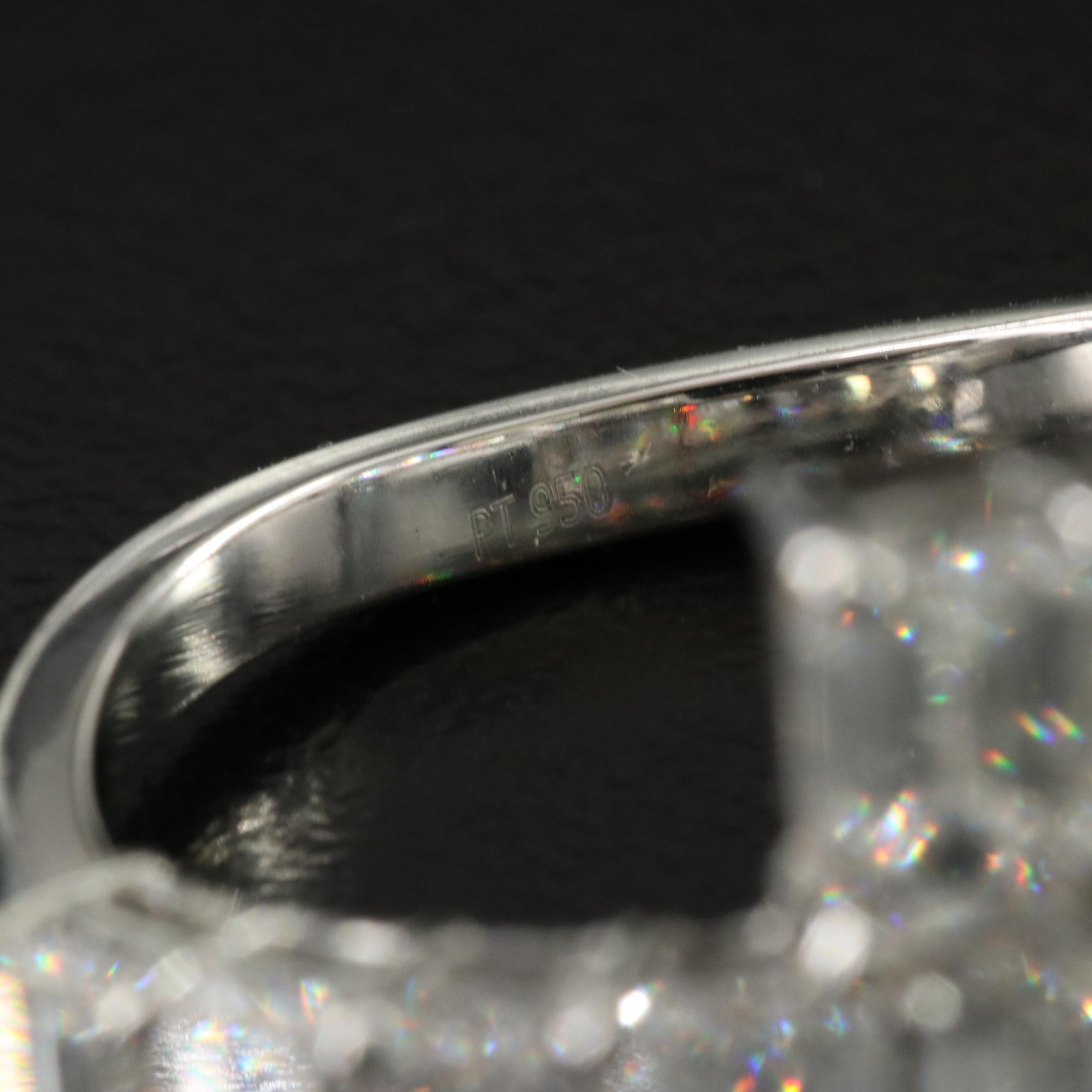 Platinum 4.04 CTW Lab Grown Diamond Ring