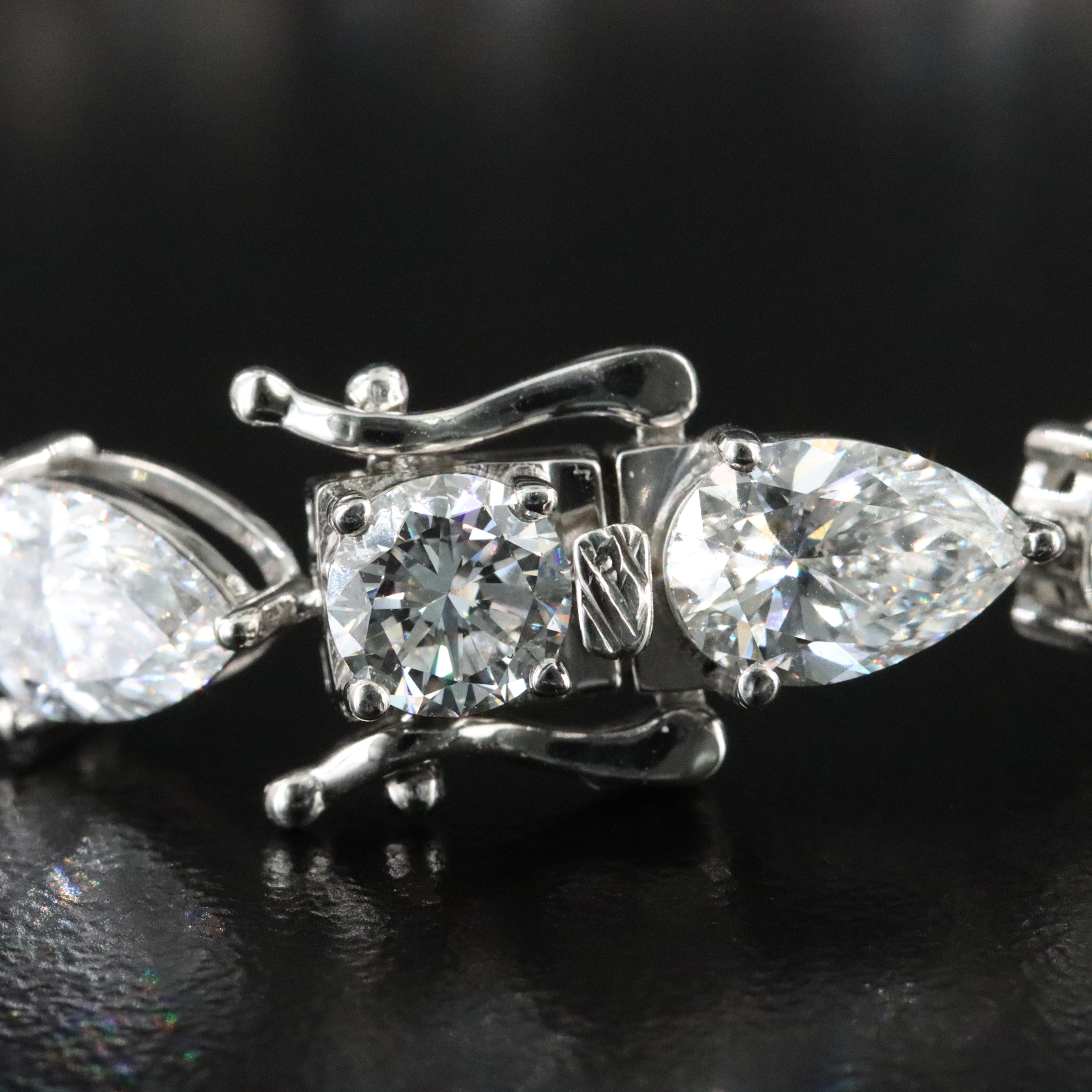 Platinum 18.29 CTW Lab Grown Diamond Line Bracelet