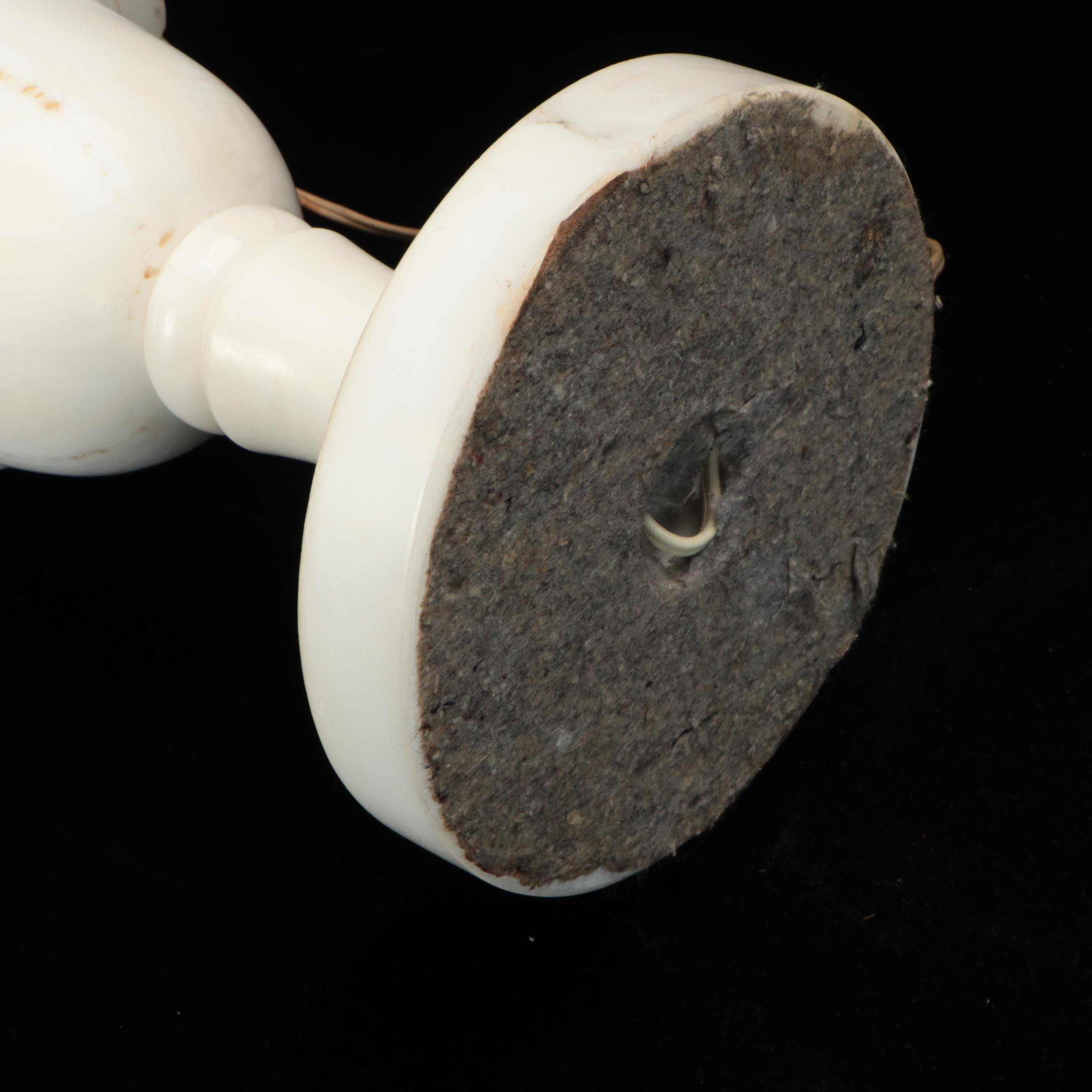 Italian Carved Alabaster Urn with Fruit Topiary Table Lamp, Mid-20th Century