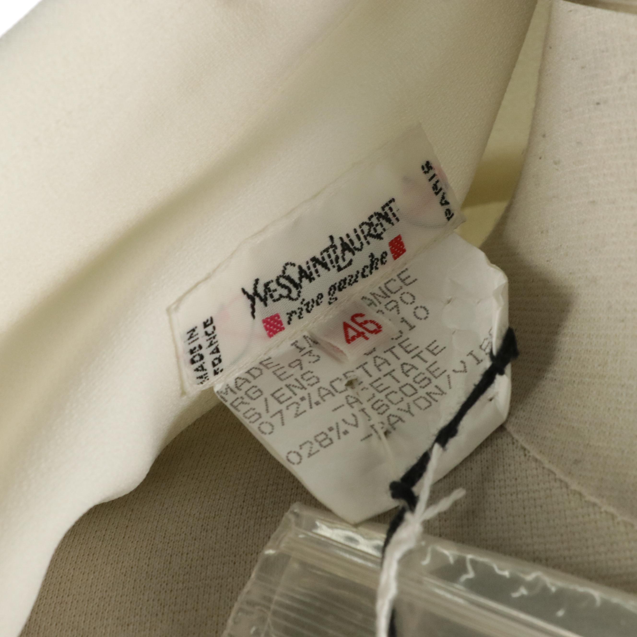 Yves Saint Laurent Rive Gauche Vintage Pleated Button-Front Skirt Set