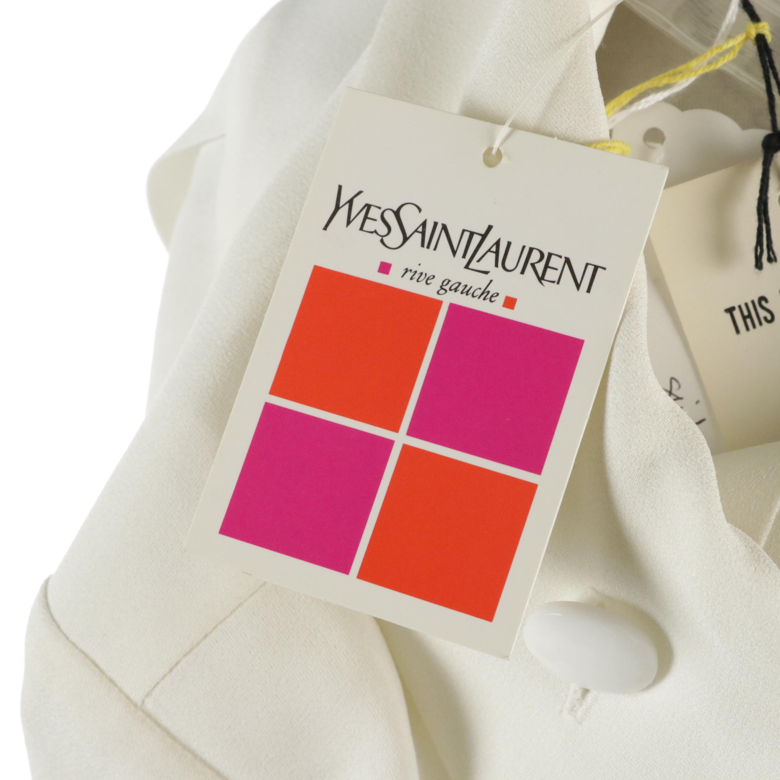 Yves Saint Laurent Rive Gauche Vintage Pleated Button-Front Skirt Set