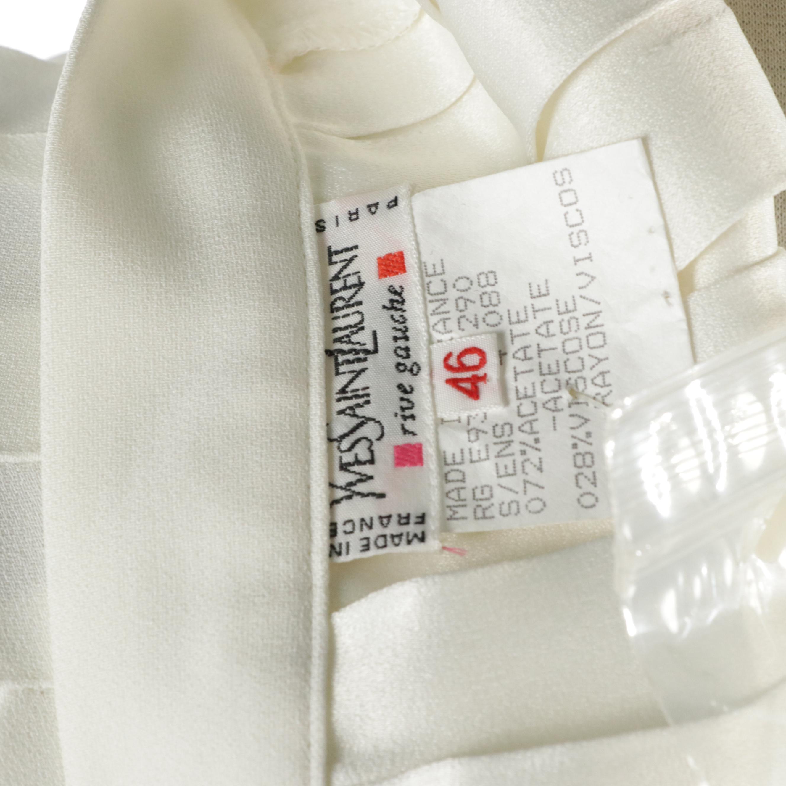 Yves Saint Laurent Rive Gauche Vintage Pleated Button-Front Skirt Set