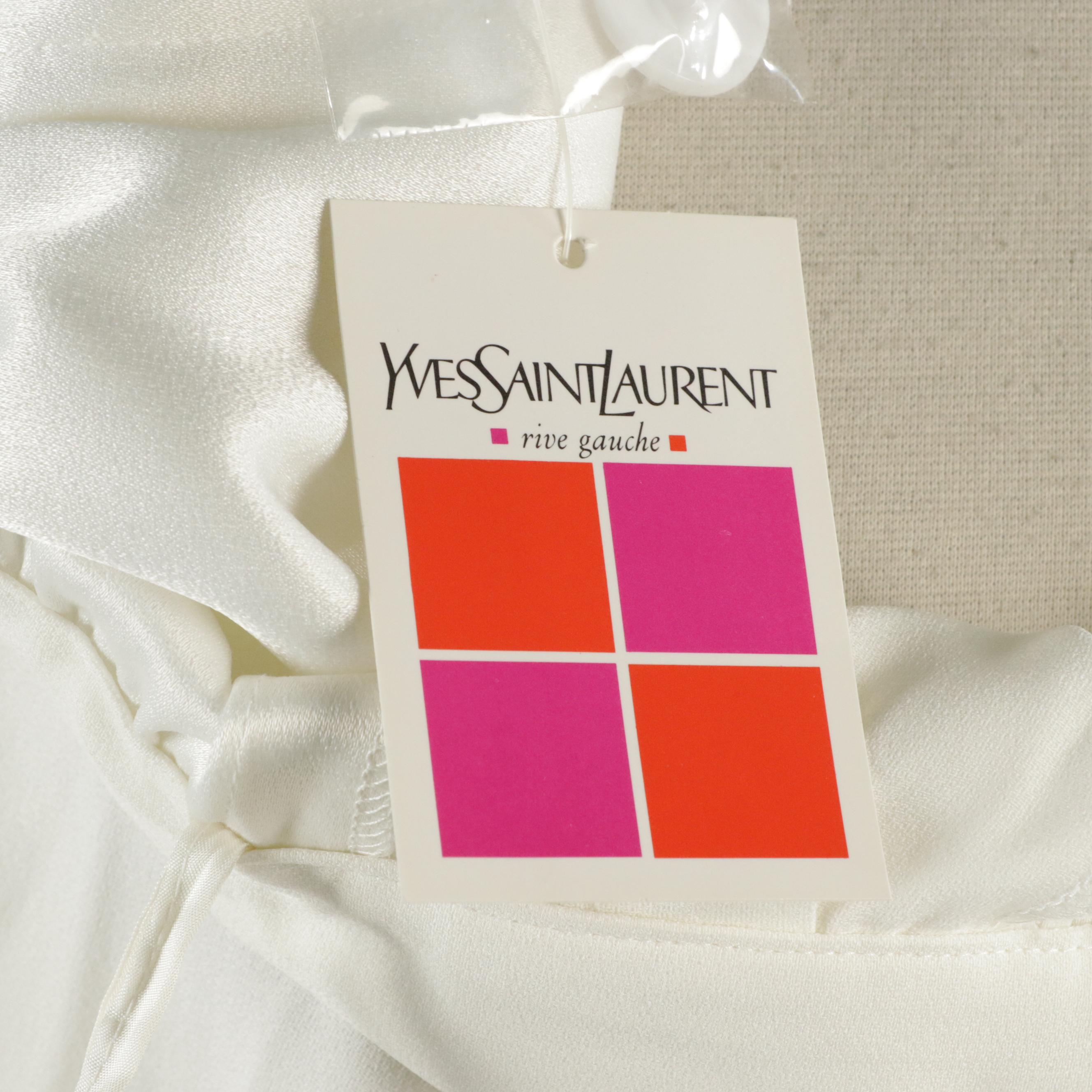 Yves Saint Laurent Rive Gauche Vintage Pleated Button-Front Skirt Set