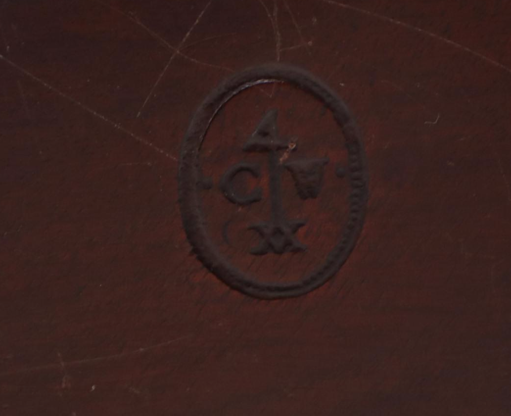 Pair of Virginia Metalcrafters Williamsburg Restoration Mahogany Tea Caddies