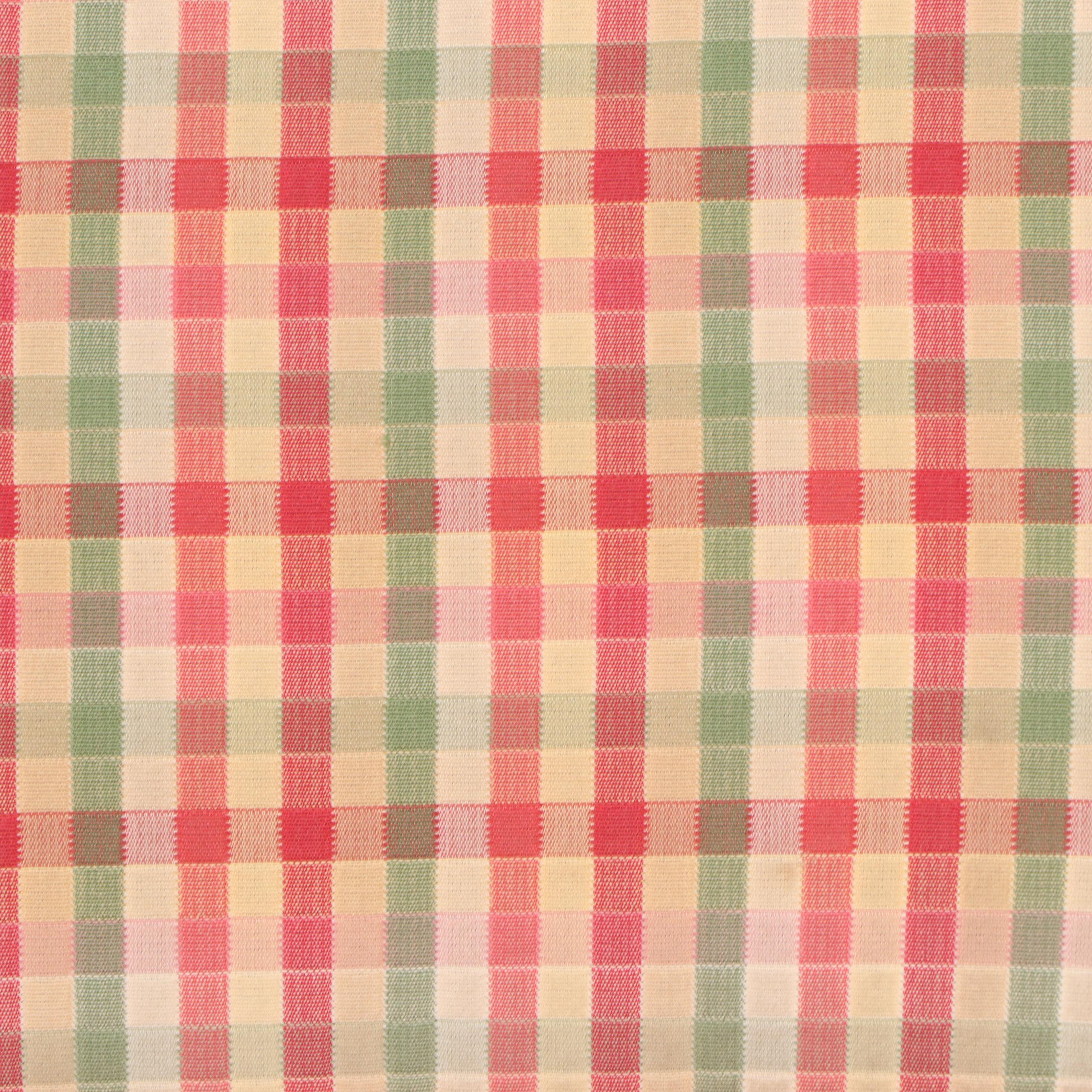 Plaid Upholstered Sofa