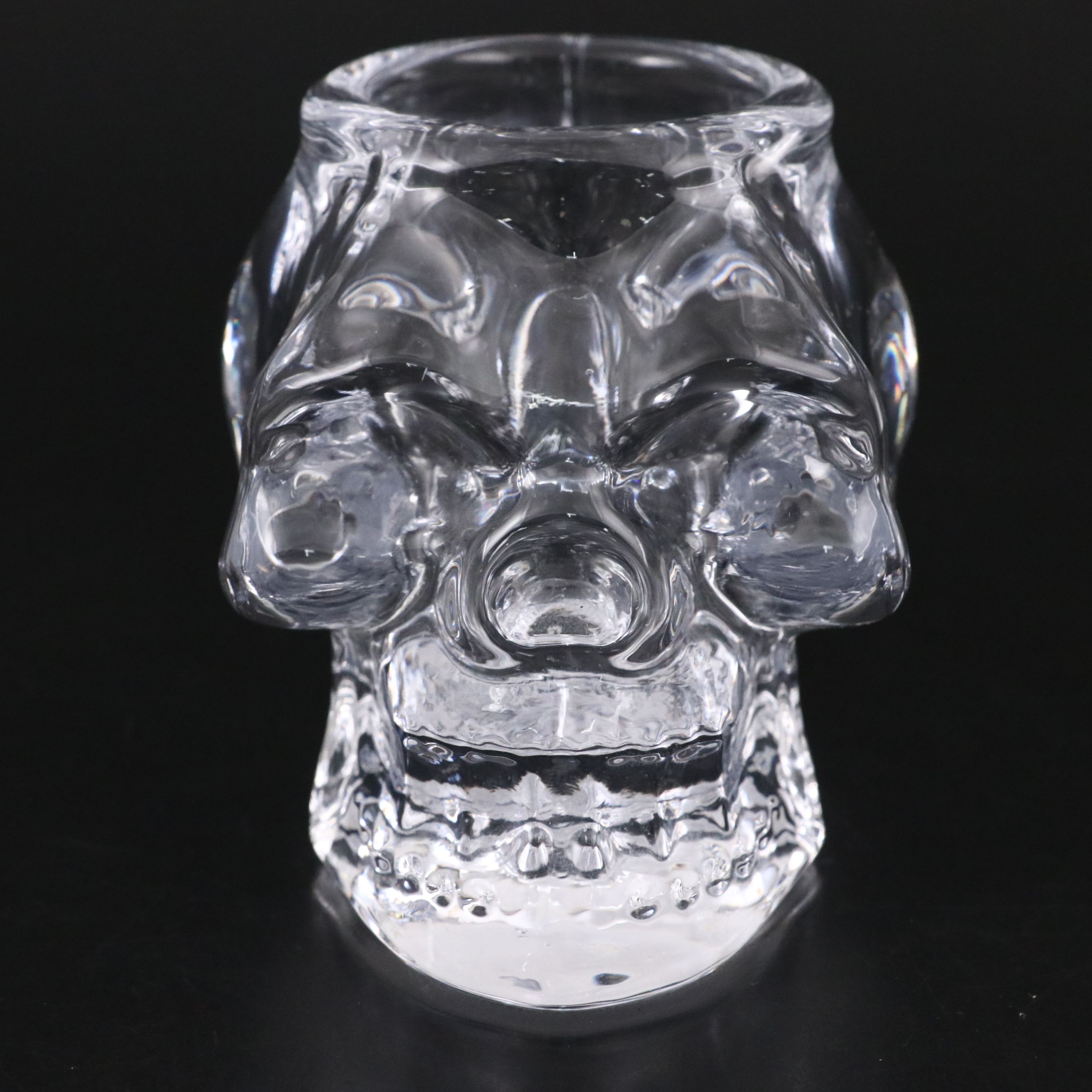 Crystal Skull Votive Holder with Tom Otterness "Commemorative" Cast Wall Art