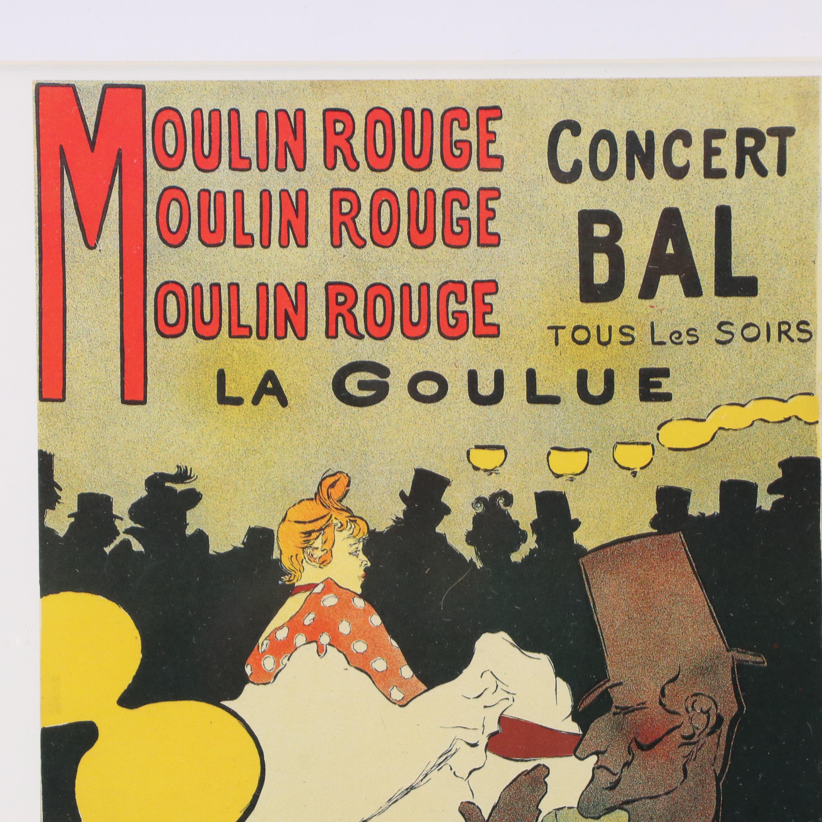 Offset Lithograph After Henri Toulouse-Lautrec "Moulin Rouge: La Goulue"