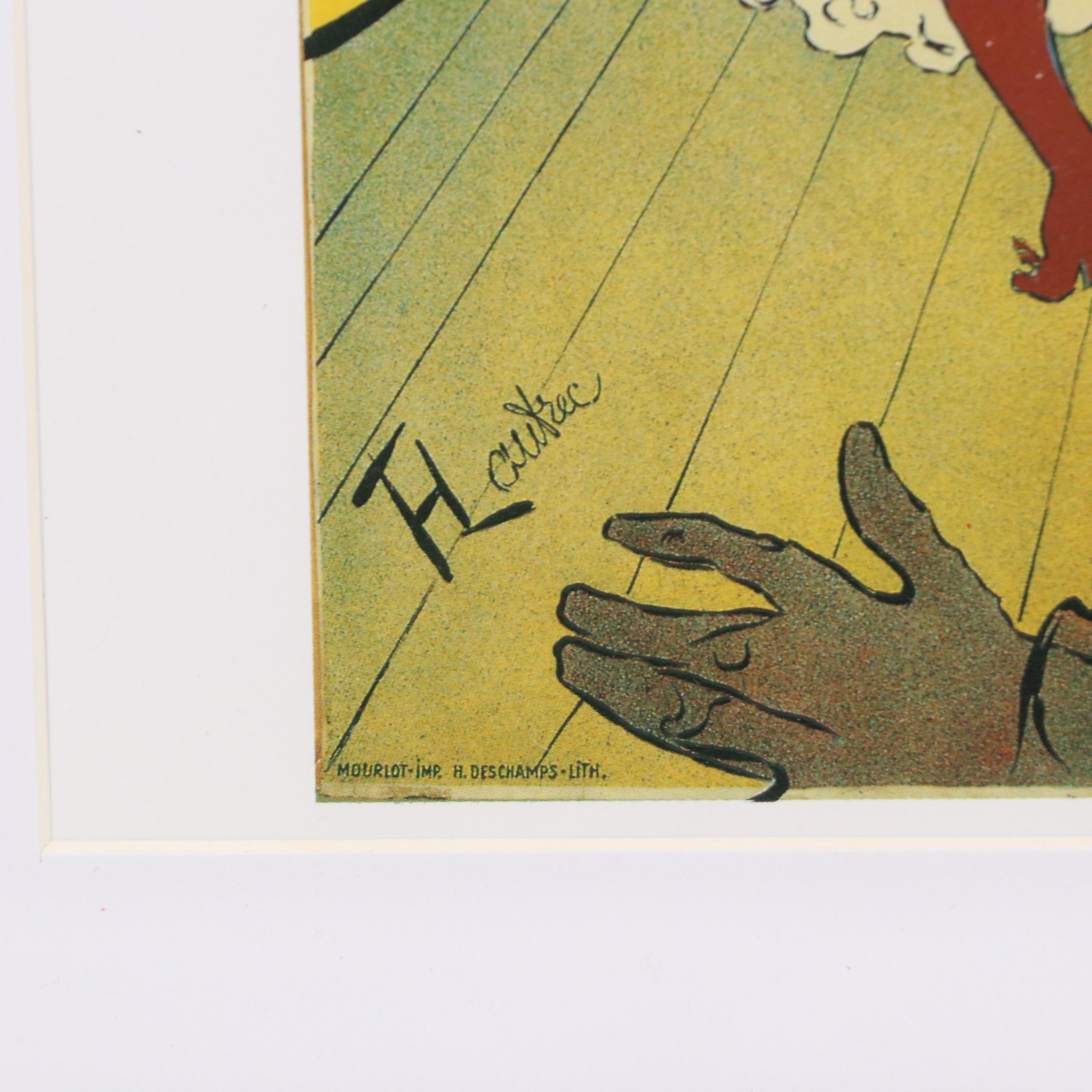 Offset Lithograph After Henri Toulouse-Lautrec "Moulin Rouge: La Goulue"