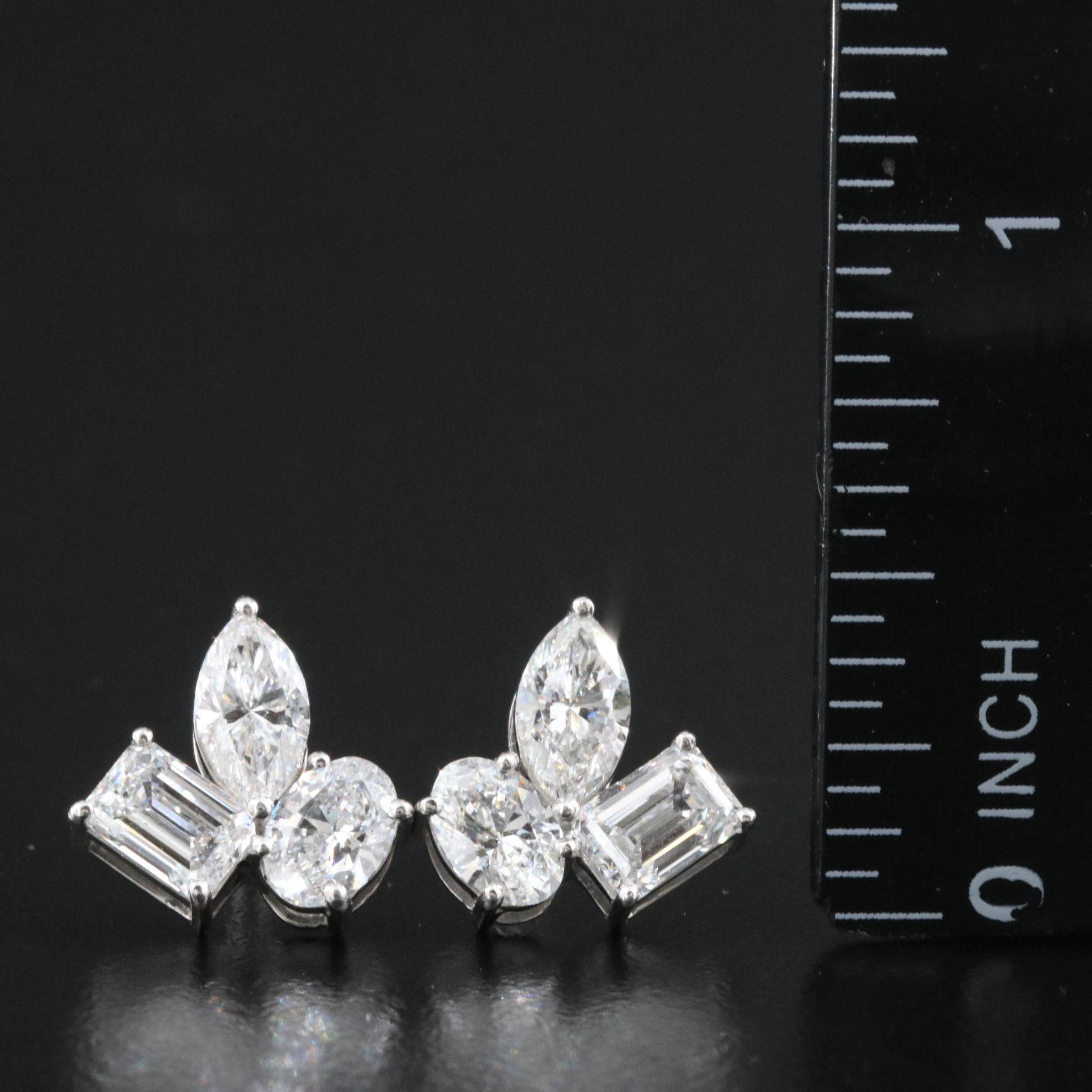 Platinum 3.19 CTW Lab Grown Diamond Earrings