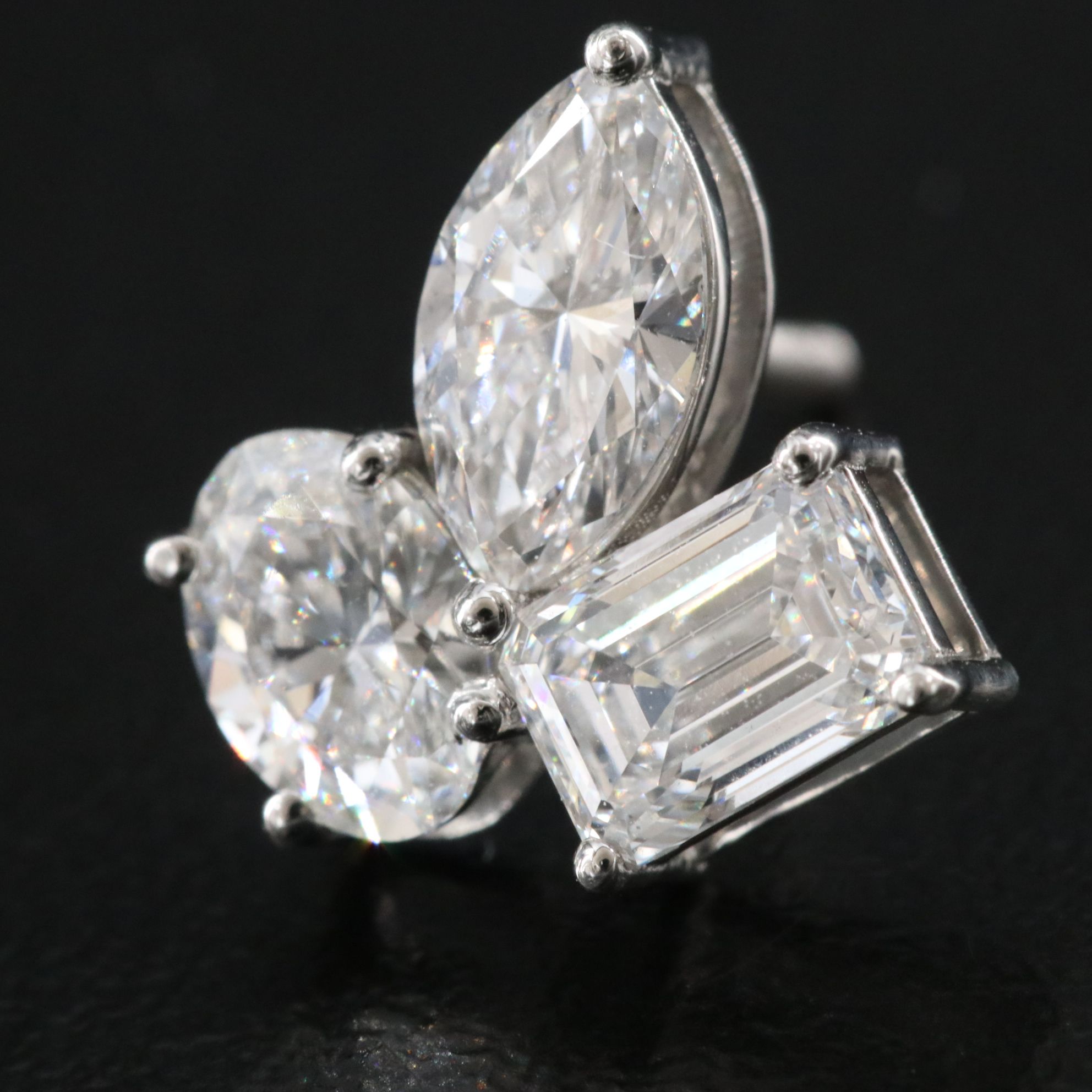 Platinum 3.19 CTW Lab Grown Diamond Earrings