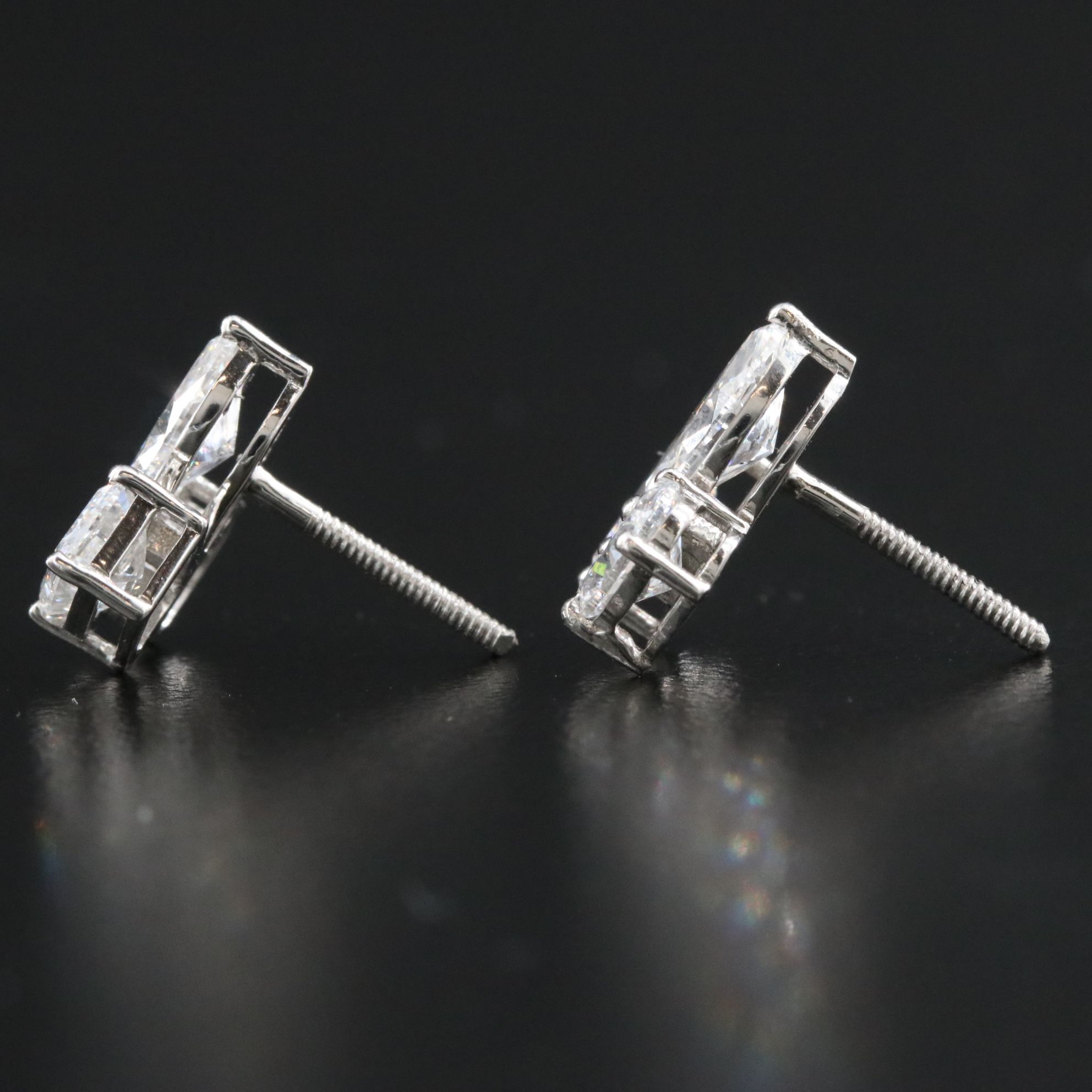 Platinum 3.19 CTW Lab Grown Diamond Earrings