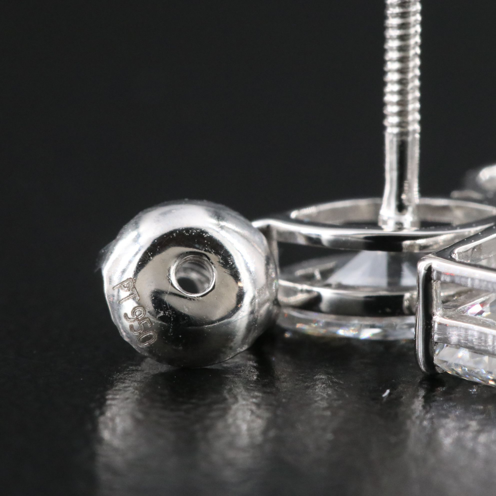 Platinum 3.19 CTW Lab Grown Diamond Earrings